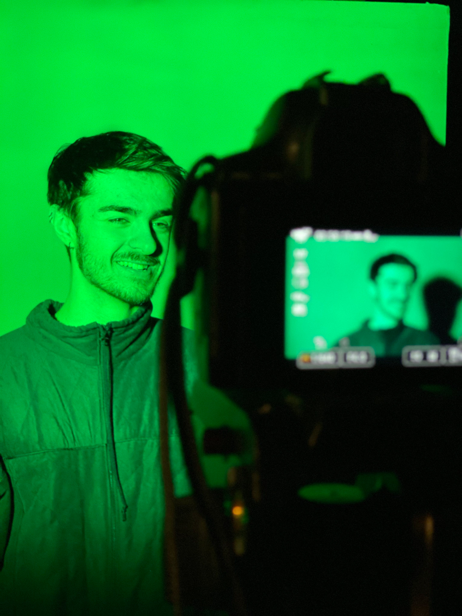 Cameron on the set of We'll Always Have Paris