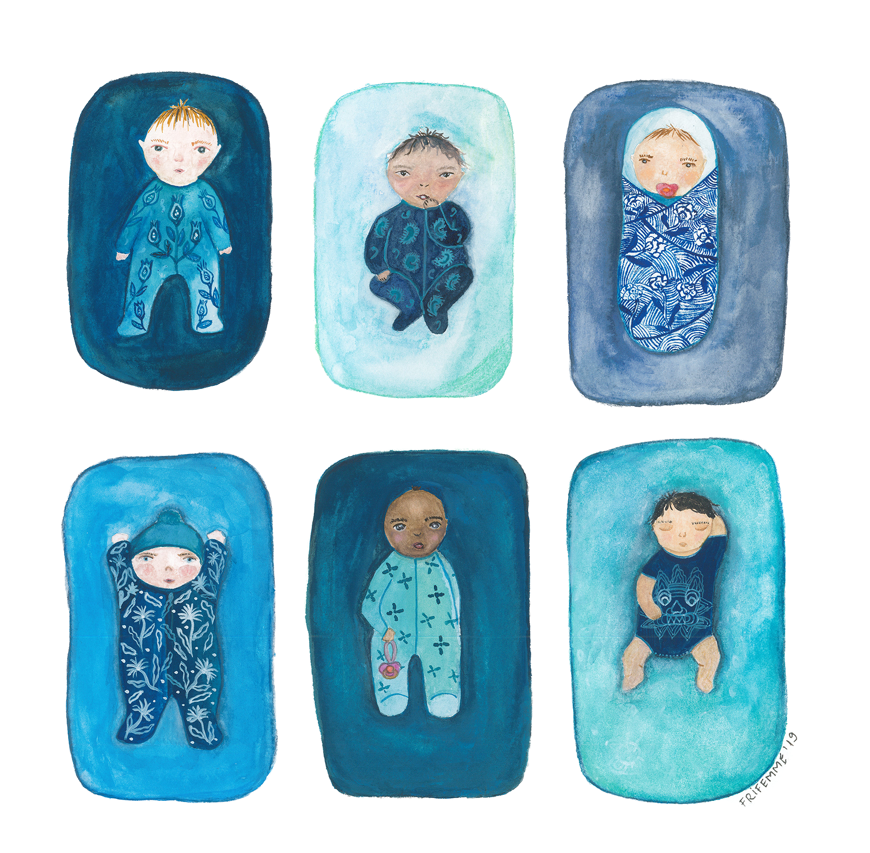 Babies of the blue planet