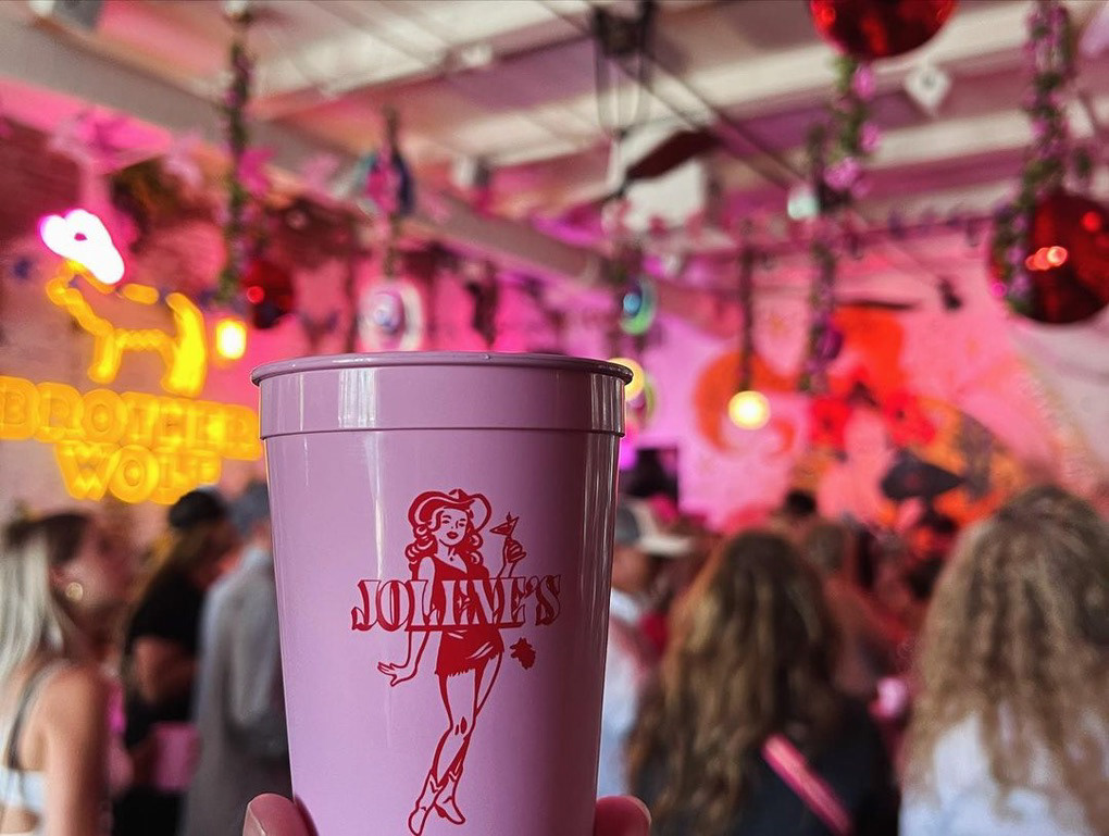 Branded cups.
