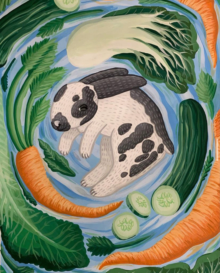 Portrait of Maggie - Acrylic Gouache