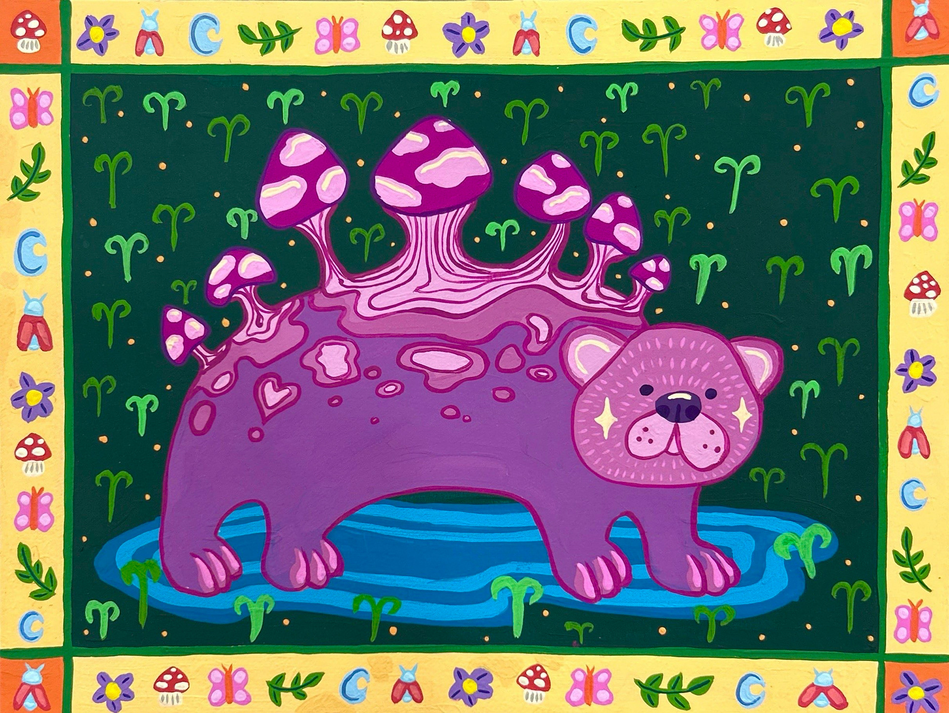 Mushy Bear - Acrylic Gouache