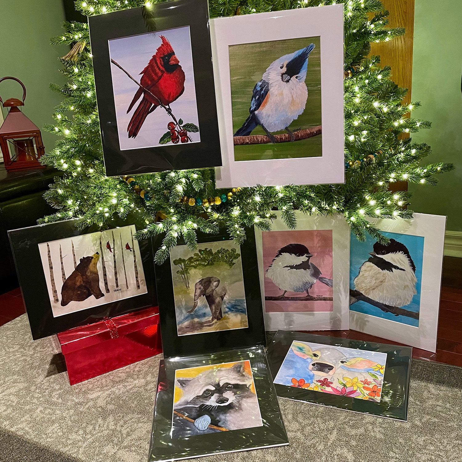 Acid Free Mat prints of many popular watercolour and acrylic paintings available. Ready to frame.