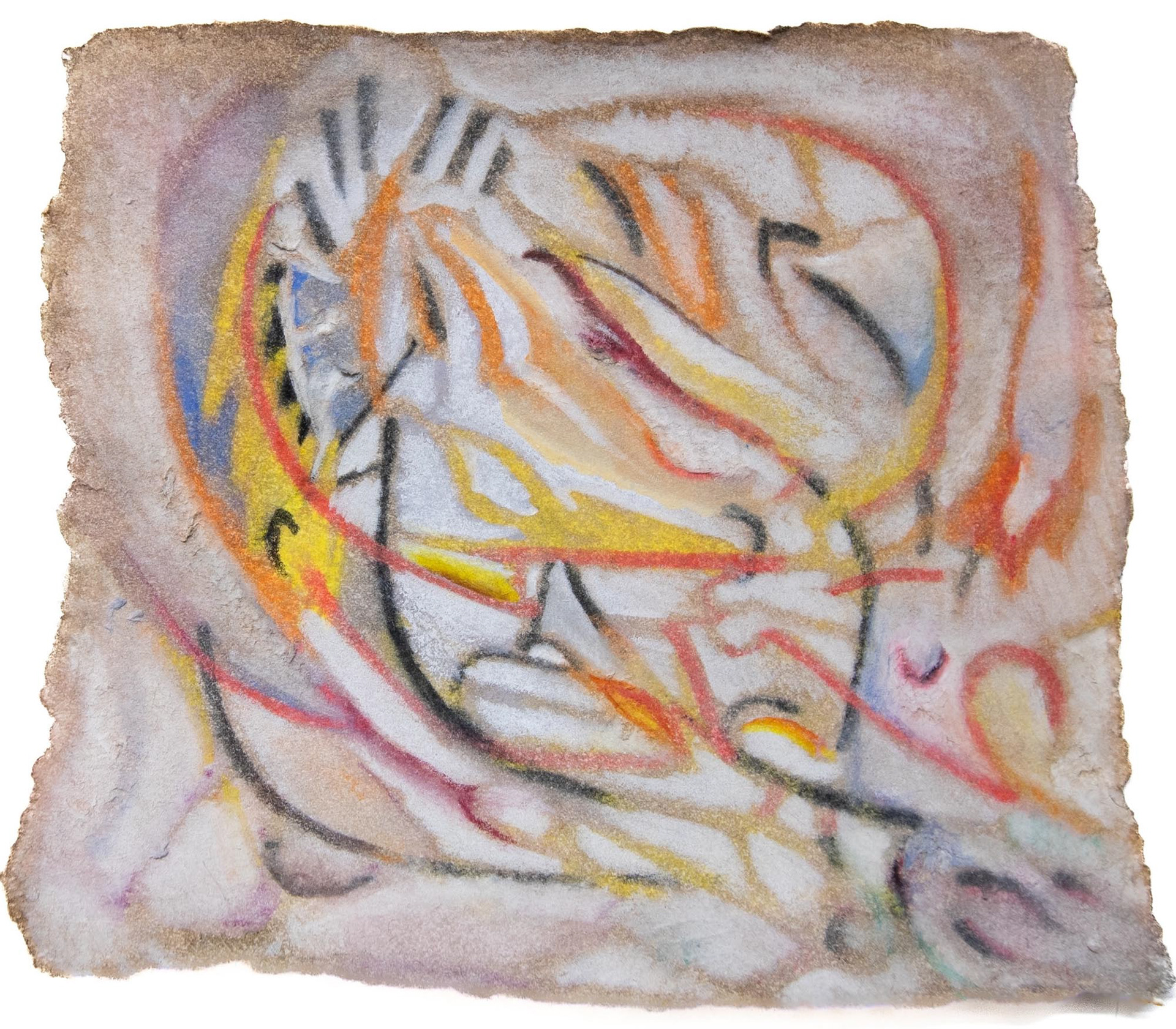 North Wind. 2025. Watercolor, pencil, charcoal on paper. 4” x 4.5”