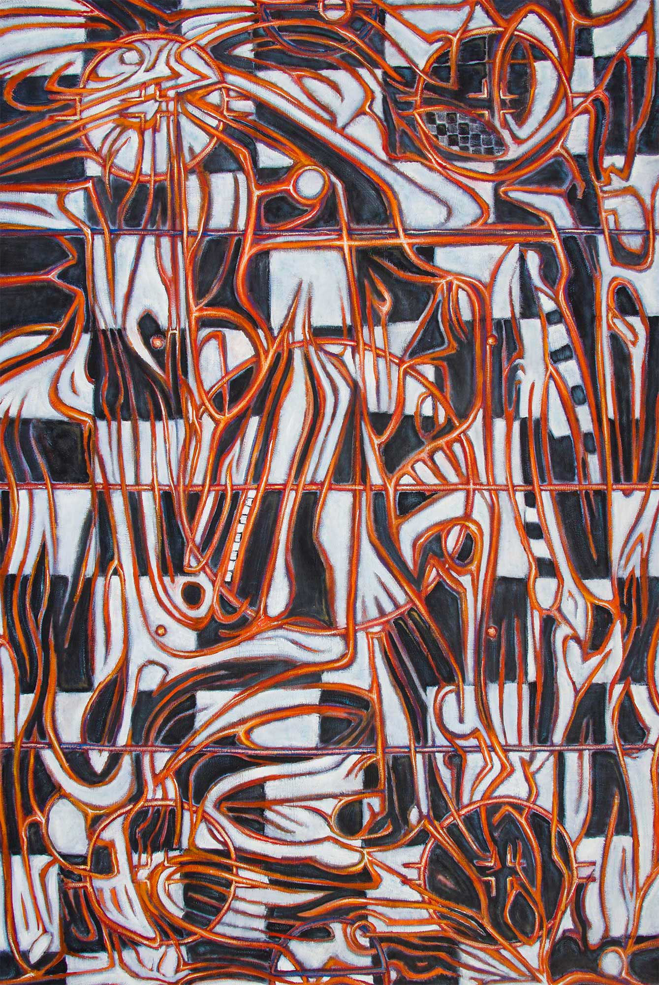 Duel. 2021. Oil on canvas. 72” x 48” x 1.5”