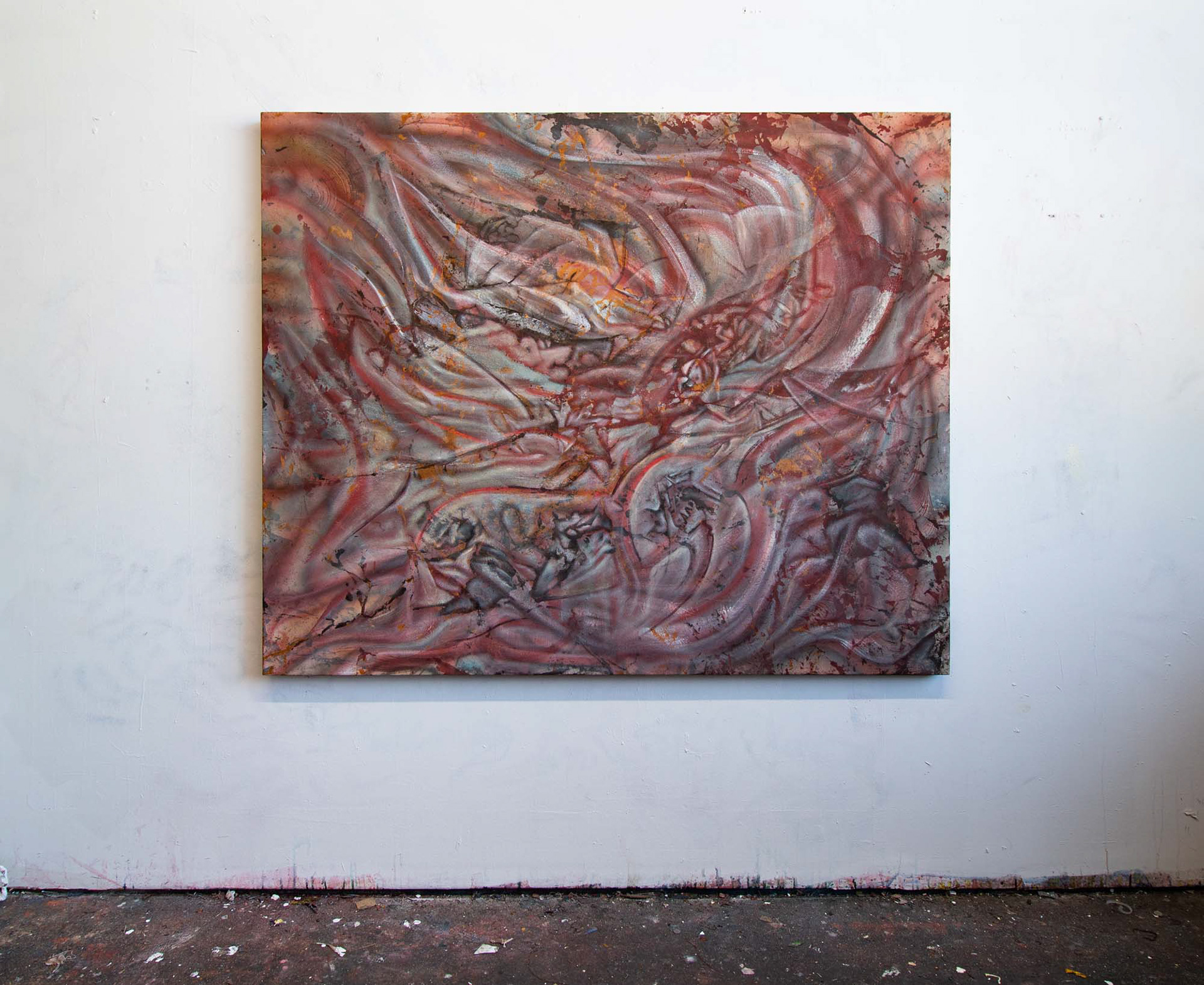 Breaking the Circle. 2023. Acrylic and oil on canvas. 54” x 66”