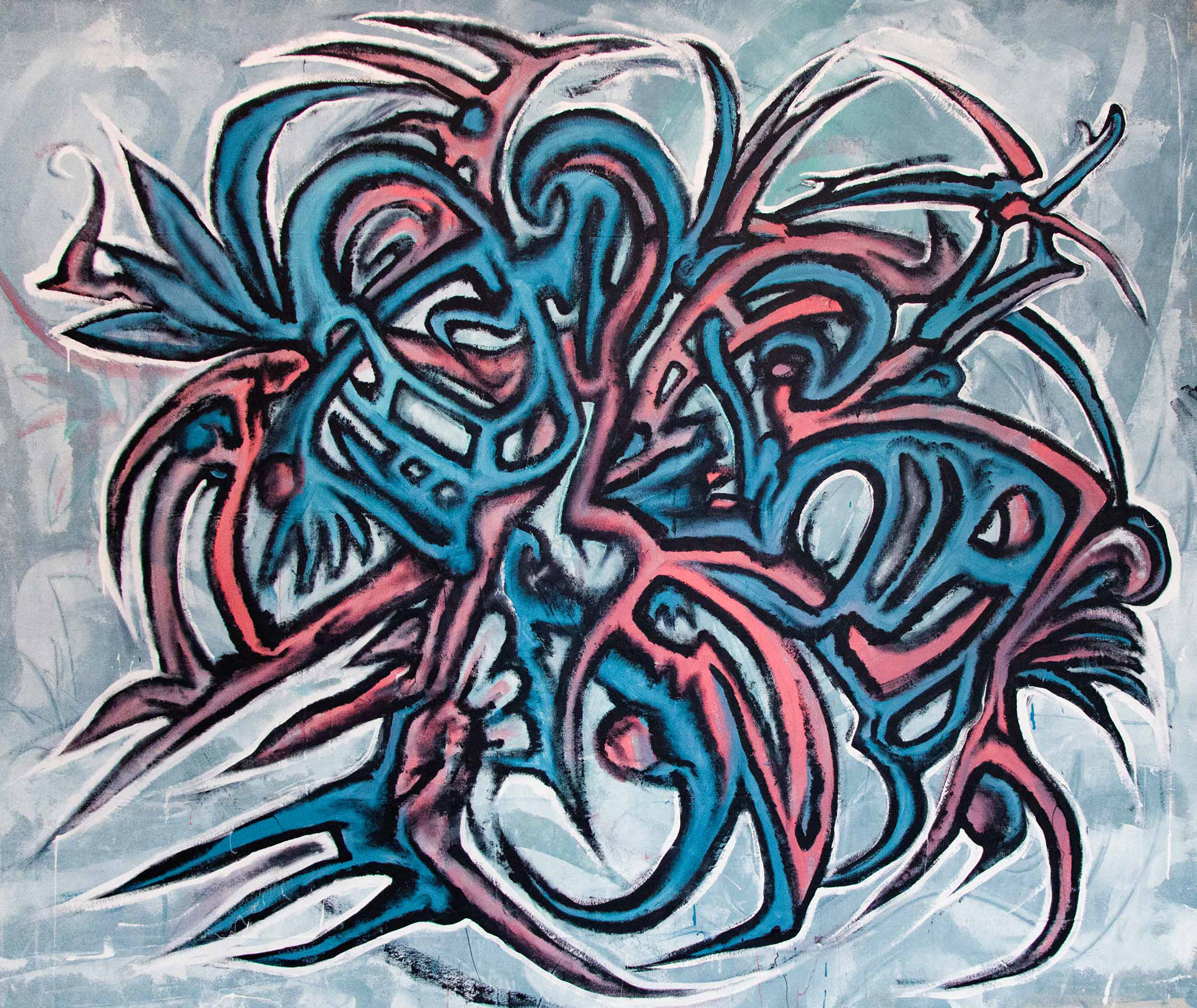 Suicide Advocates. 2022. Latex on canvas. 72” x 80”