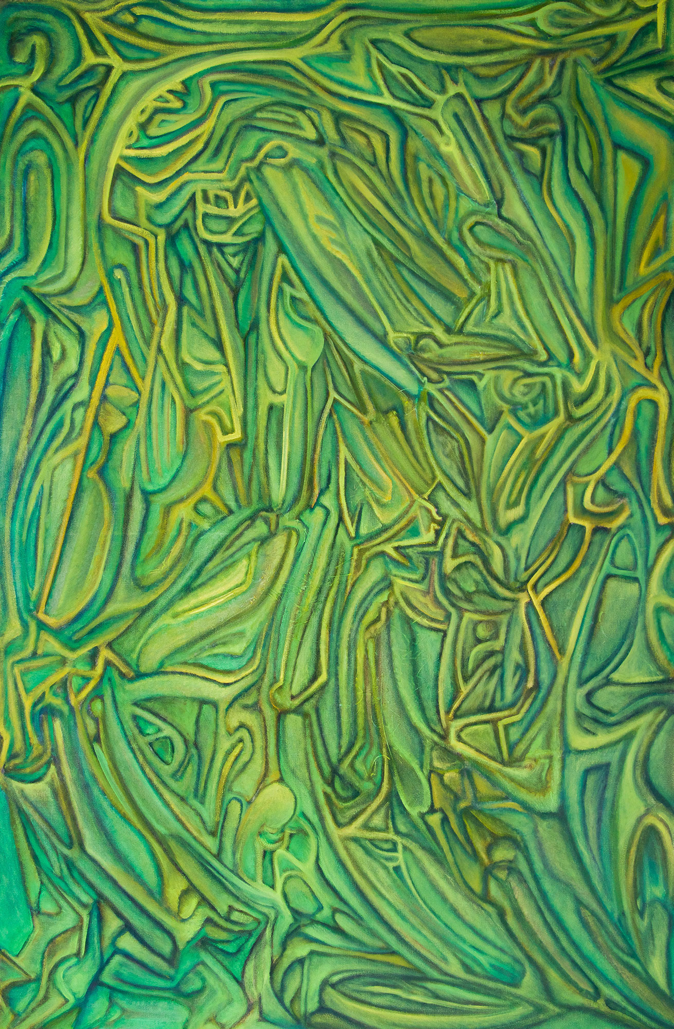 Vivarium. 2021. Oil on canvas. 38" x 58"
