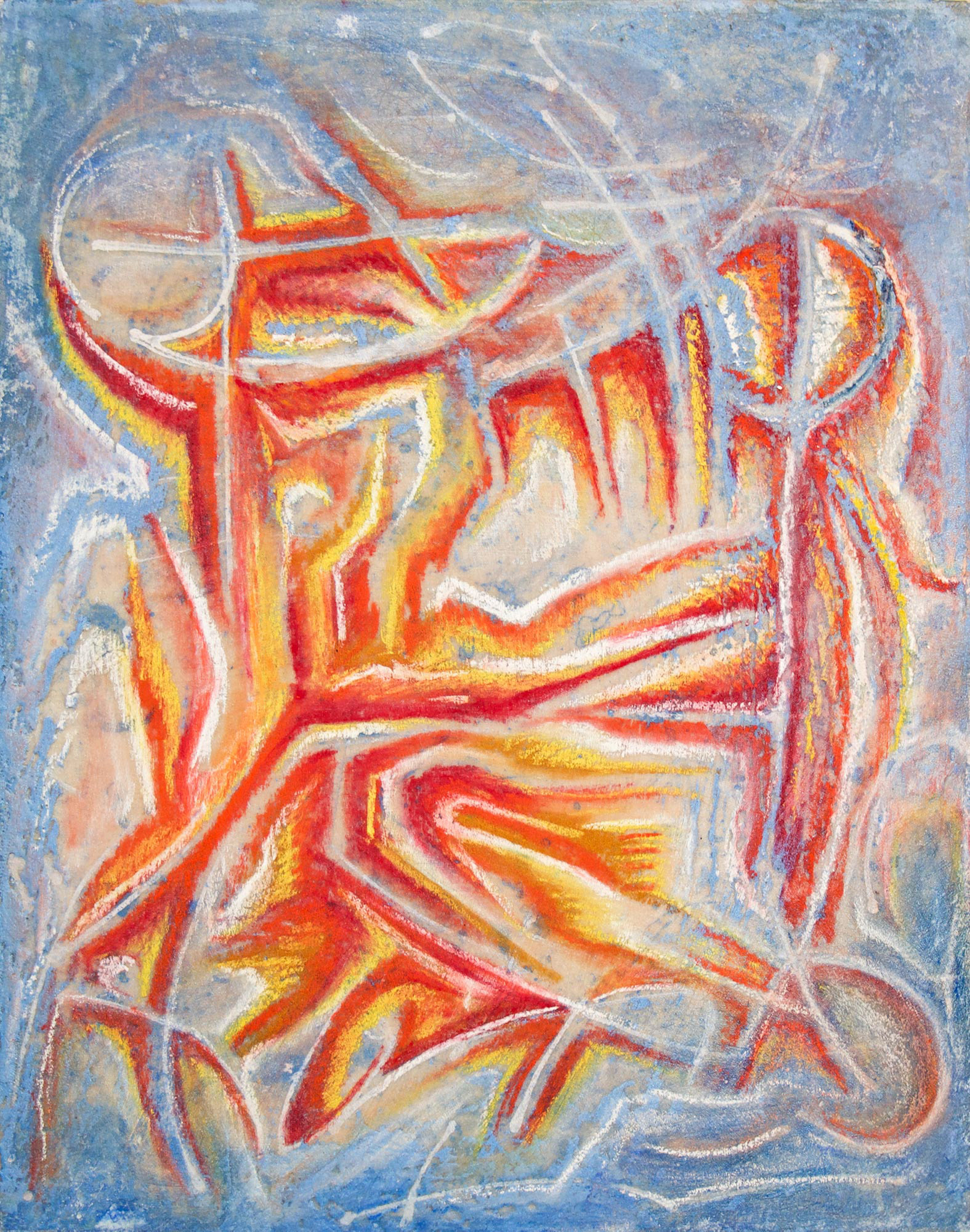 Nectar, 2021. Chalk on paper mounted on panel. 9" x 12" x 1.5"