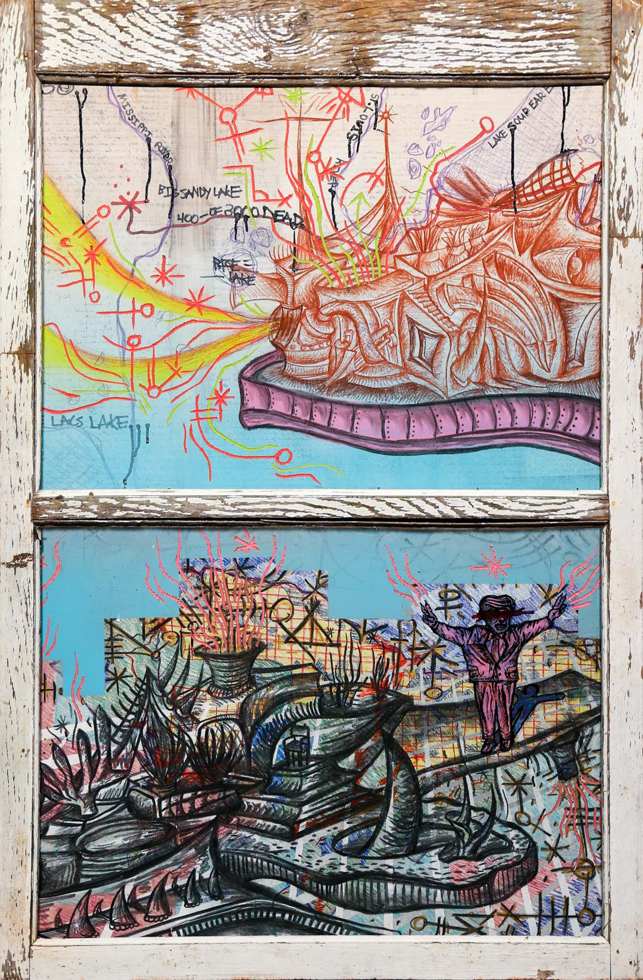 Miner Gate,2018. Mixed media,110” x 69”