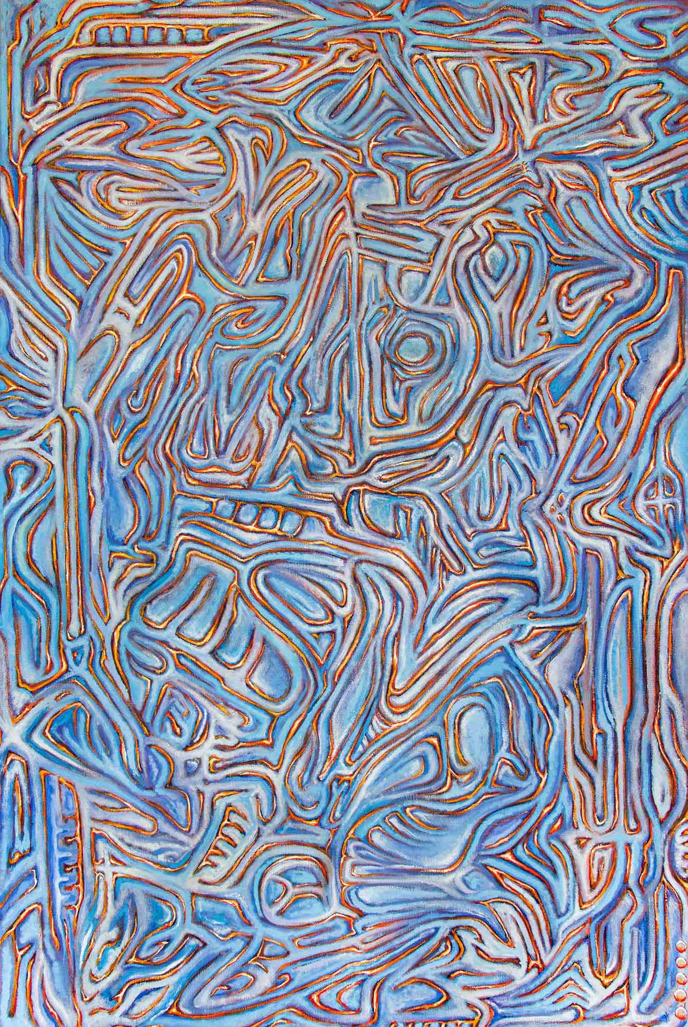 Everything Up Close. 2021. Oil on linen. 72” x 48”