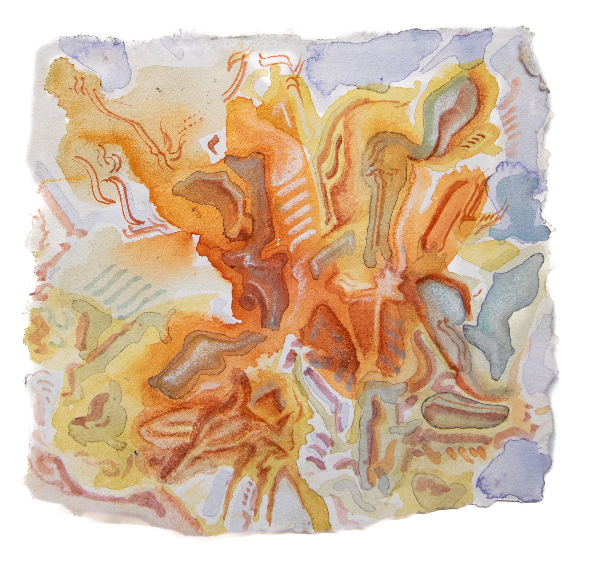 Doe Eyes. 2025. Colored pencil, watercolor, charcoal on paper. 4” x 4”