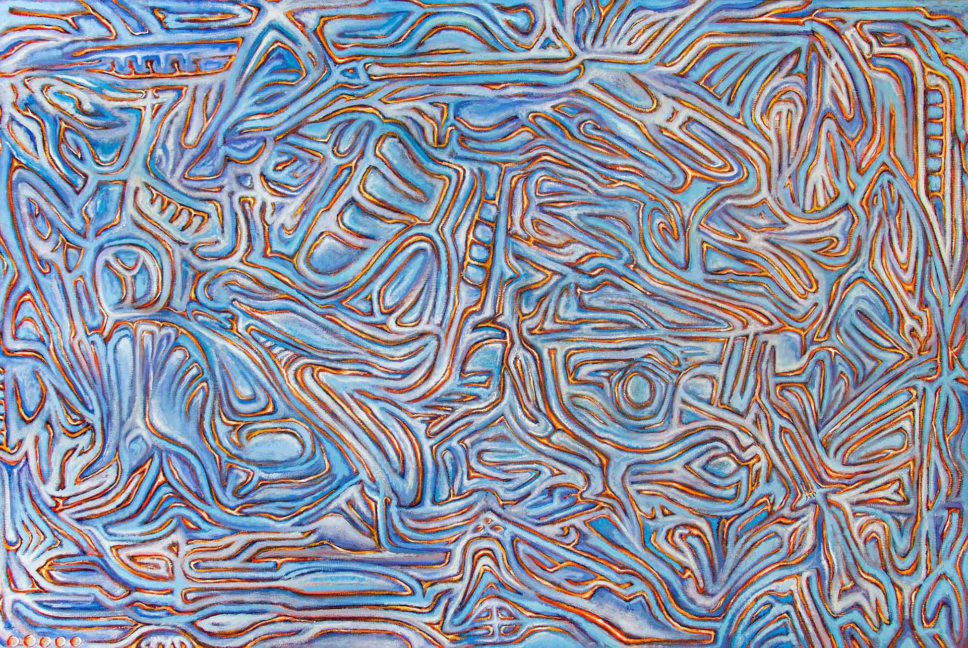 Everything Up Close. 2021. Oil on canvas. 72” x 48” x 1.5”
