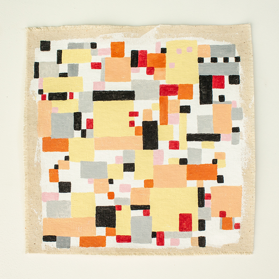 Palette 2 from Dialogical Painting with Susan, acrylic on canvas, 9 x 9 in, 2020.