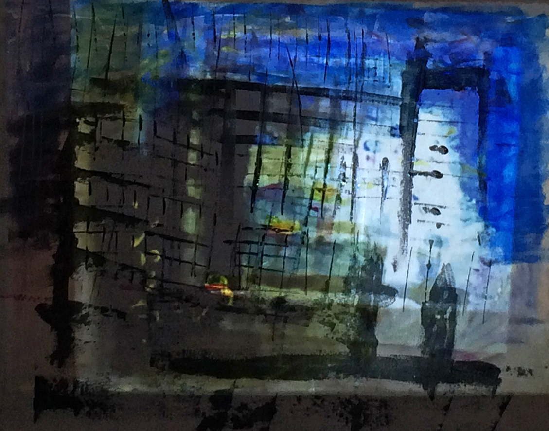 Pinka Painting with Monique's Projection