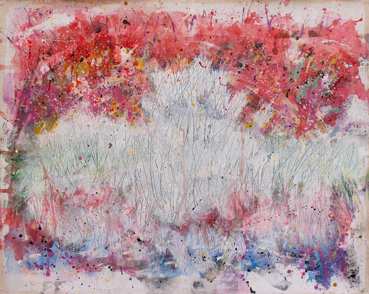 Bethlehem Star as Transformed December Microcodmos, Acrylic paint on canvas, 29.5 x 37 in, 2021.