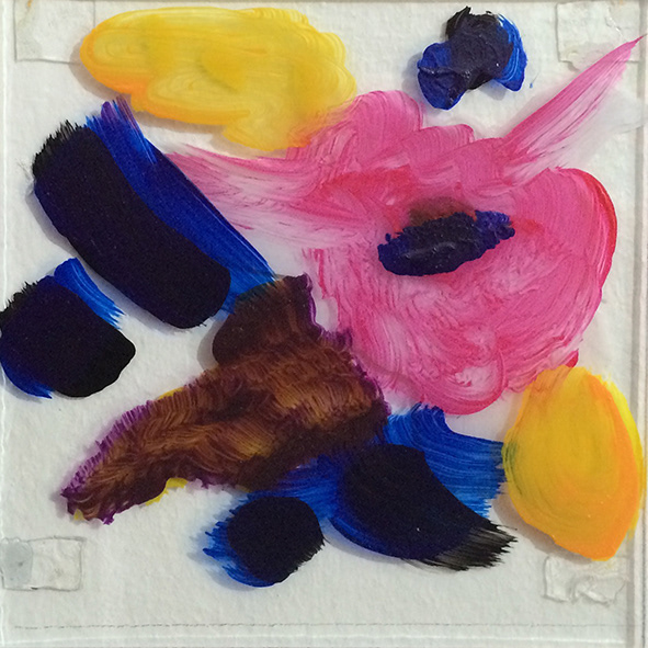 Works resulting from the Art Dialogues with paint on glass performed with the public in 2016 at the “Festival de Arte 48h” in São Paulo.