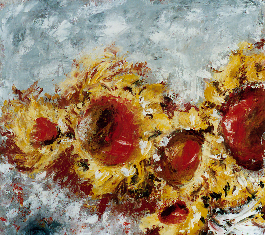 Girassóis (Sunflowes), Acrylic on board, 1995 (?)