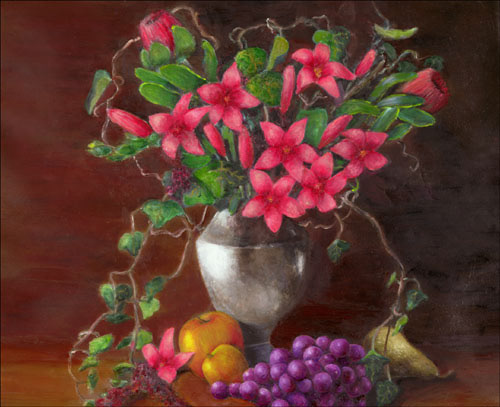 Still Life Study – Oil on Newsprint