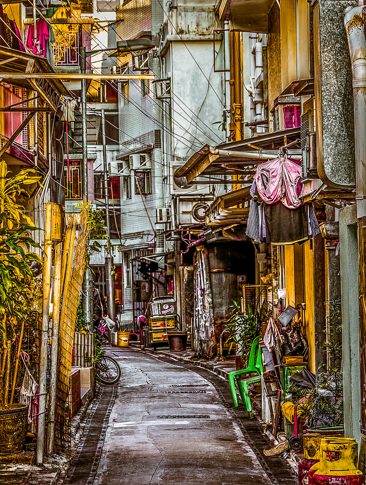 "Allyway in Hong Kong"