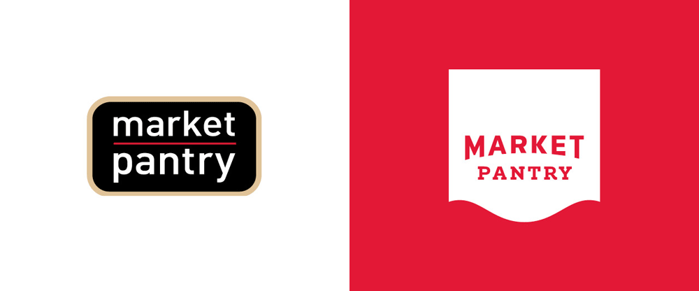 Logo before and after.
