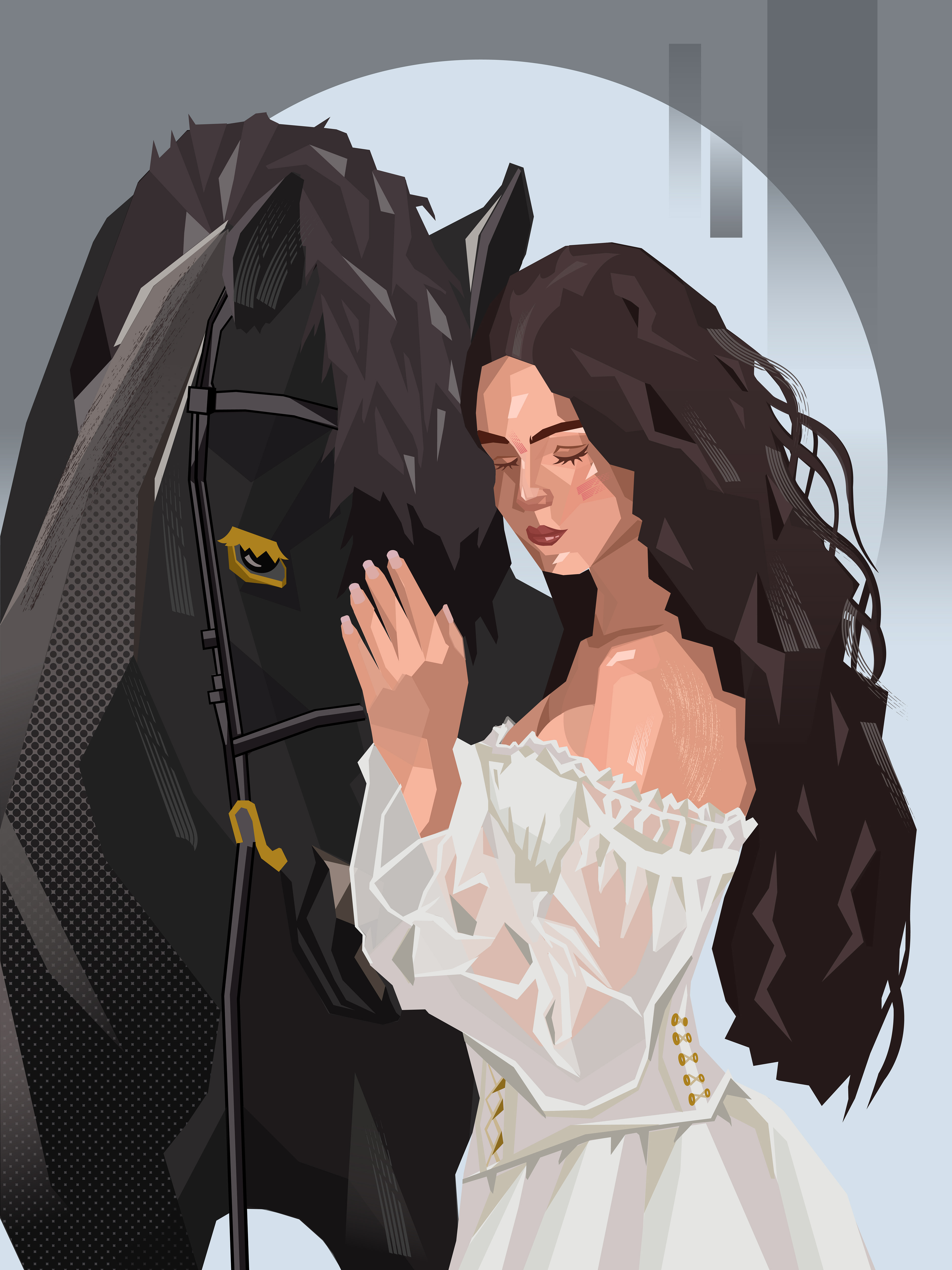 Girl with horse