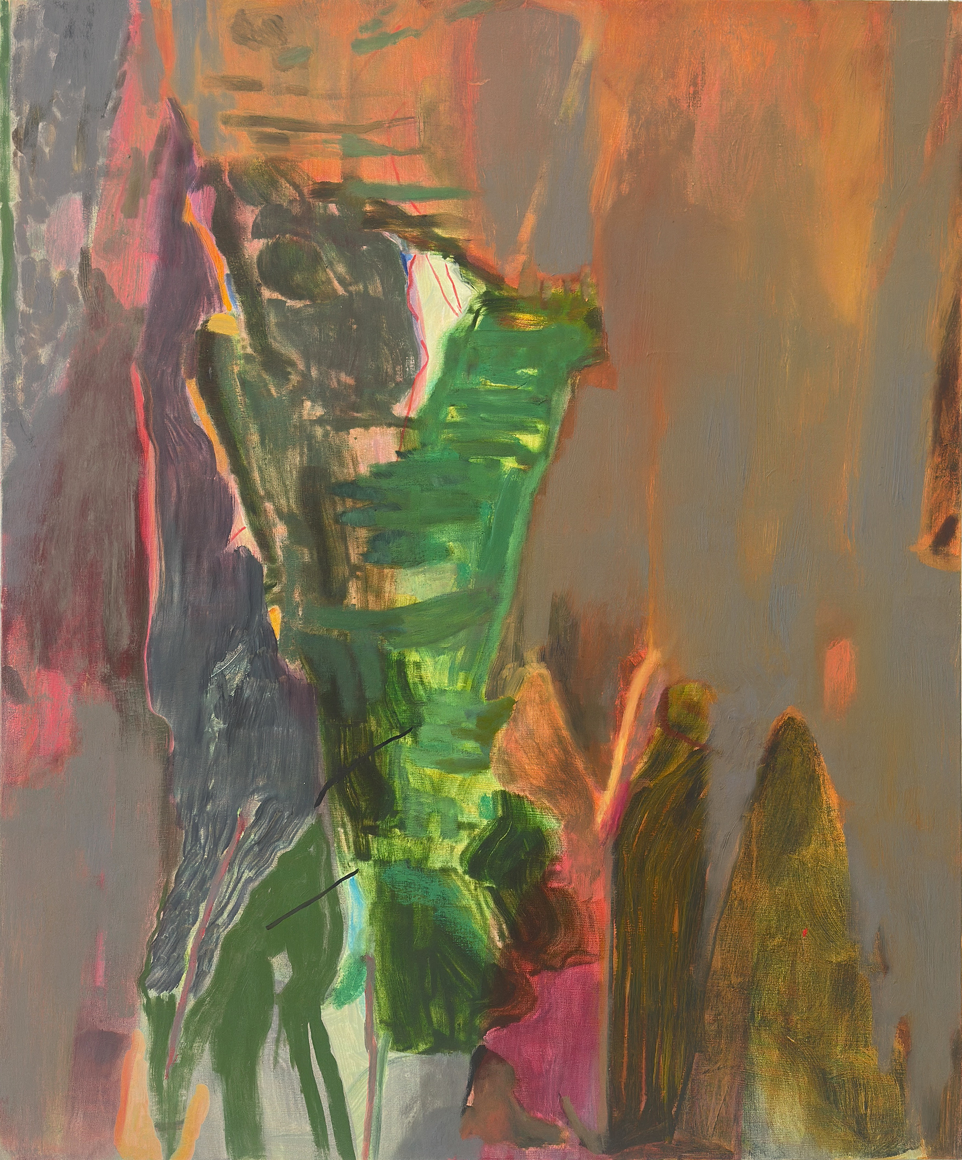 Sans titre, 2025, huile sur toile, 100 x 80 cm