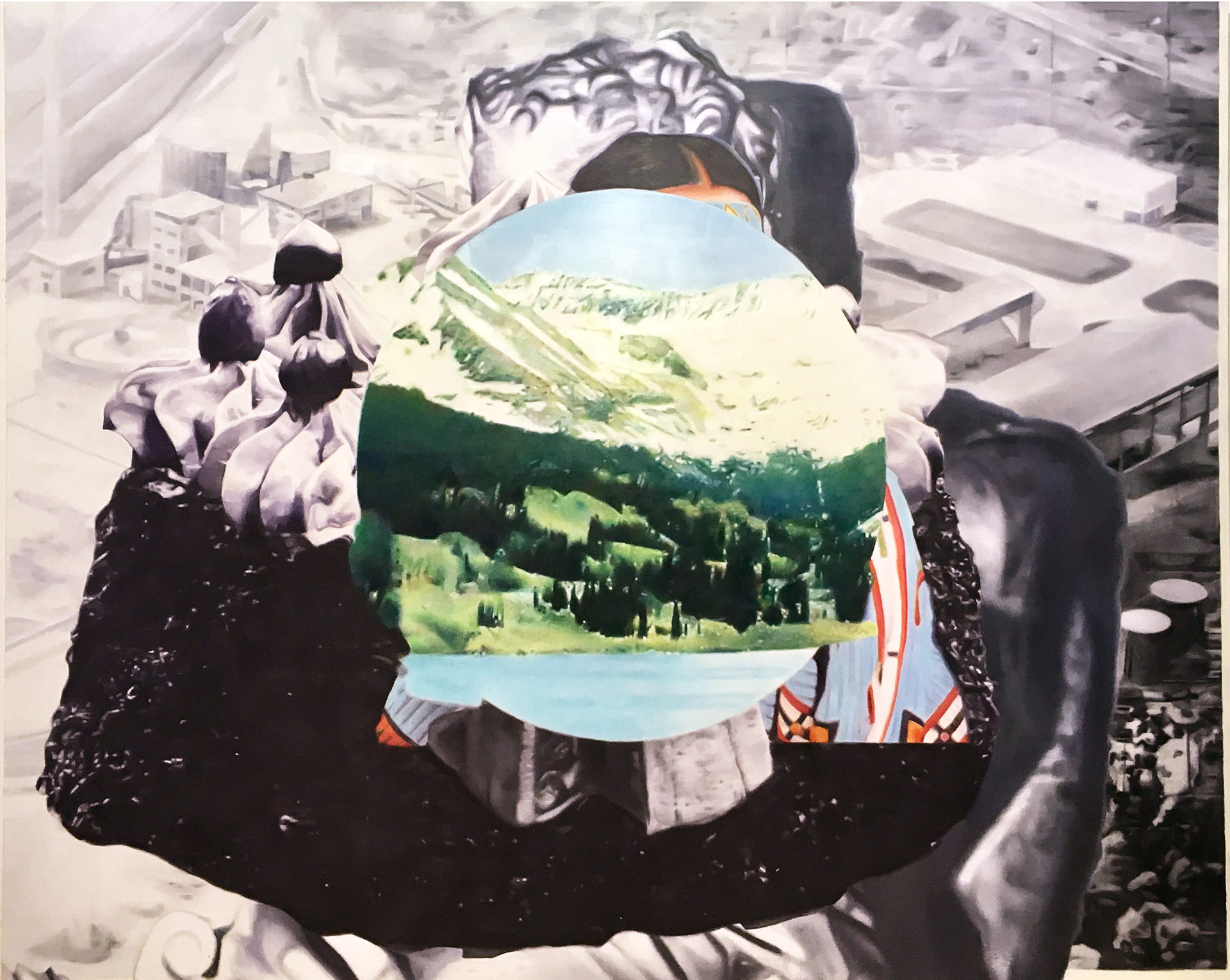 Sans Titre, 2017, huile sur toile, 185 x 230 cm