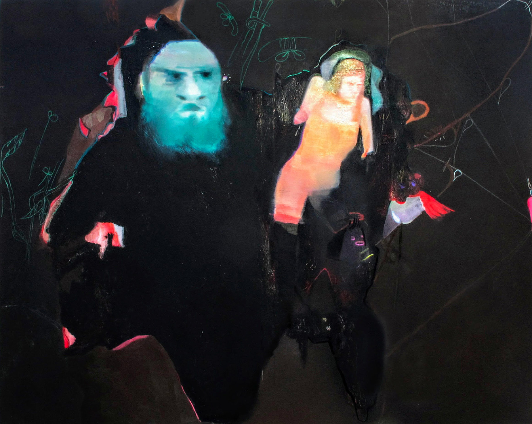 Negra, 2020, huile sur toile, 146 x 195 cm