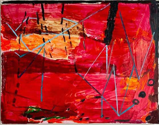 Magenta, 2023, huile sur toile, 60 x 80 cm