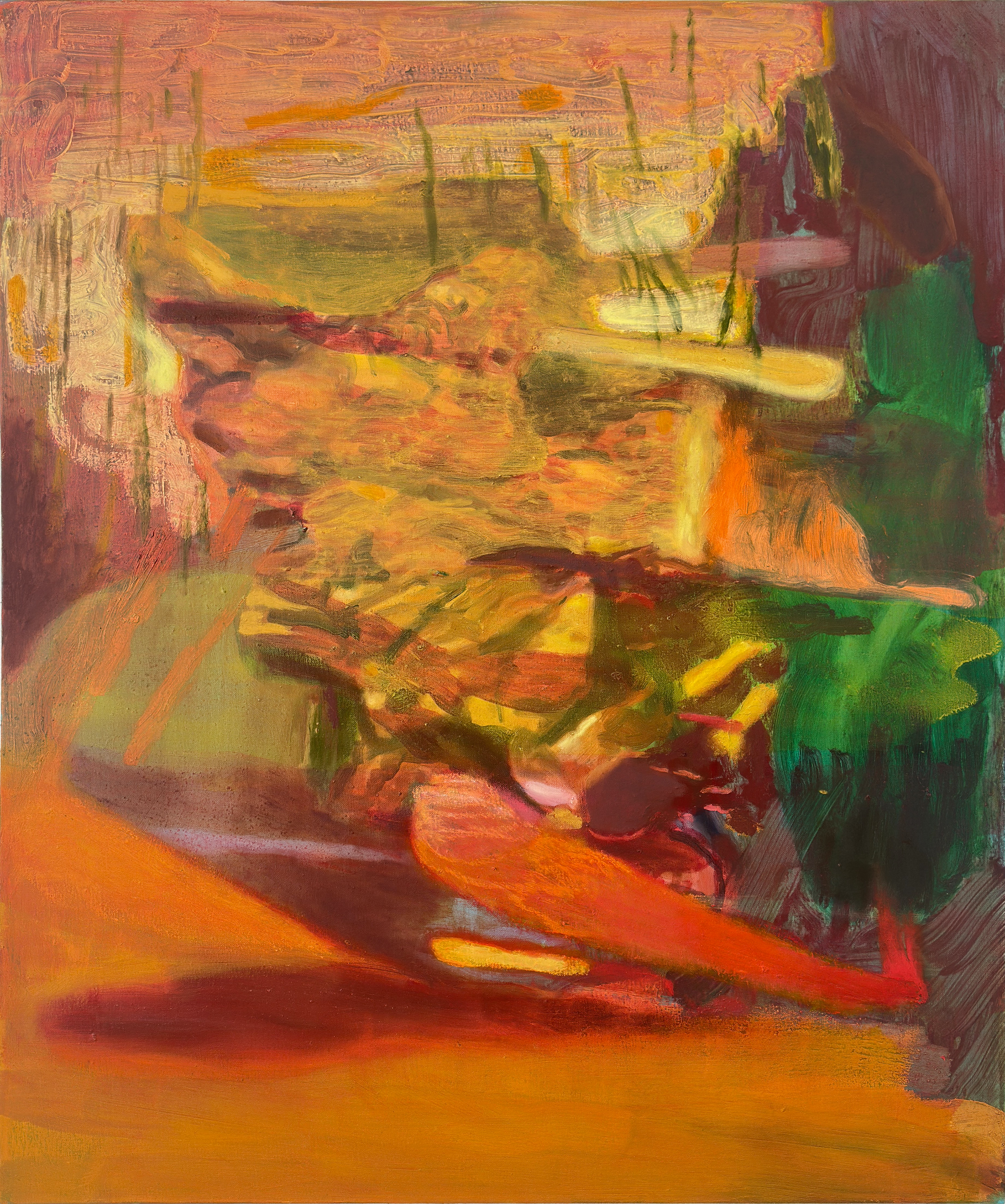 Sans titre, 2025, huile sur toile, 100 x 80 cm