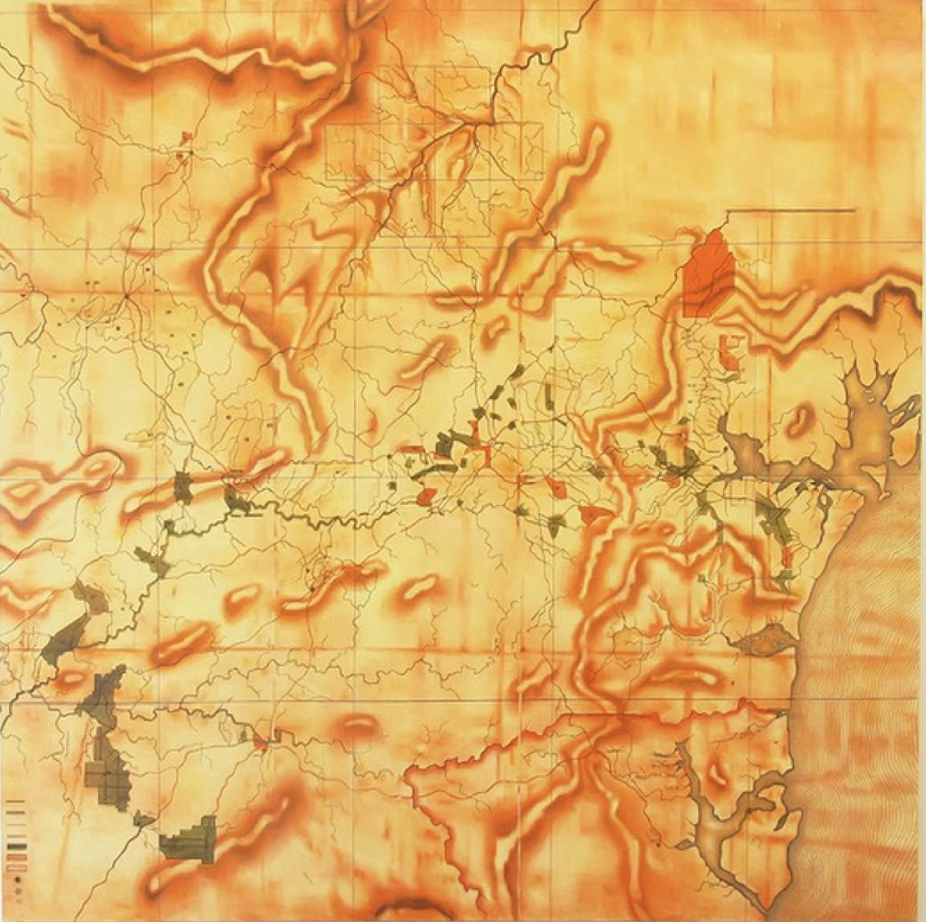 Mapa, 2015, Huile sur toile, 200 x 200 cm