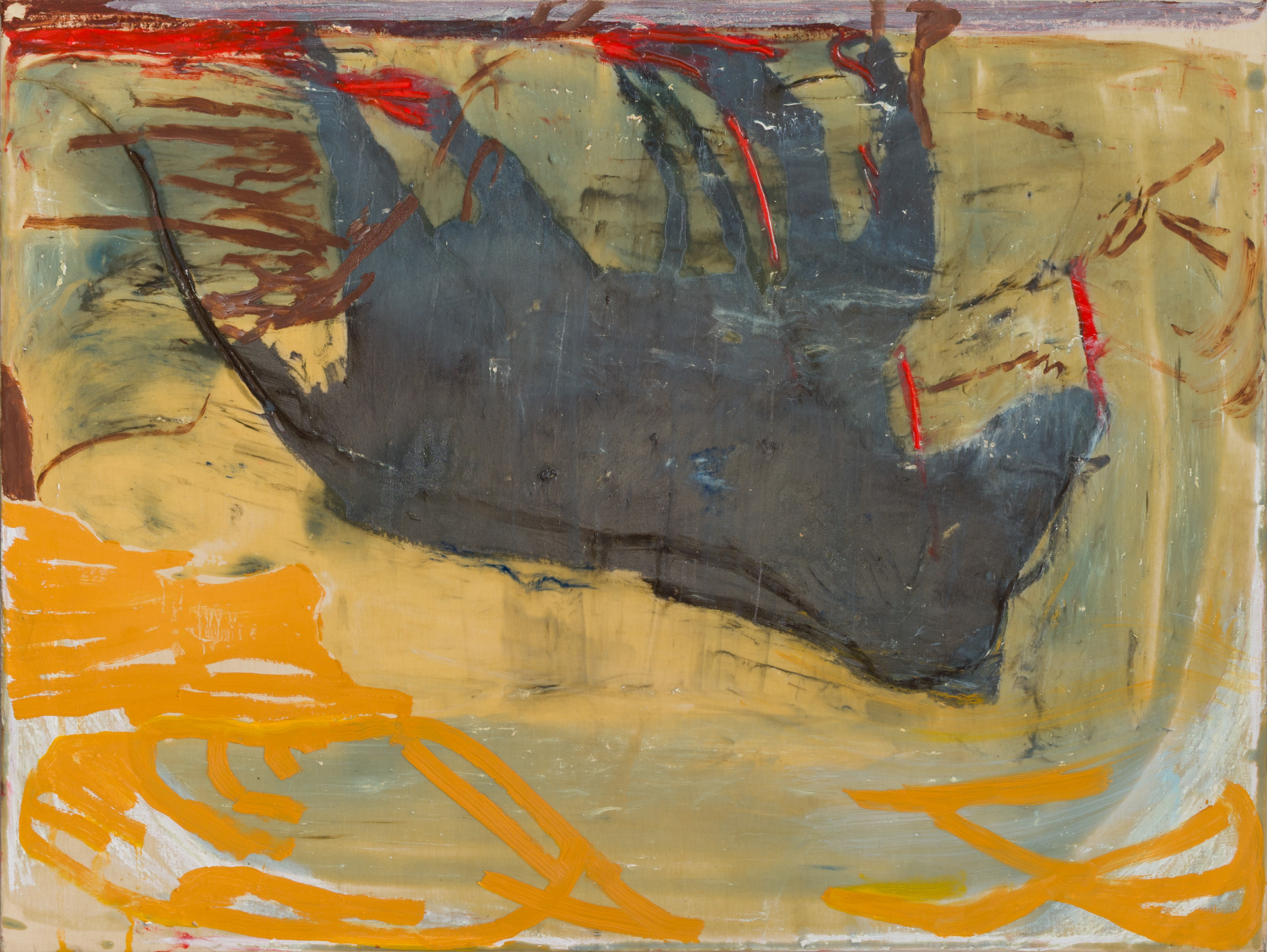 Cavalo Afogado, 2023, huile sur toile, 60 x 80 cm