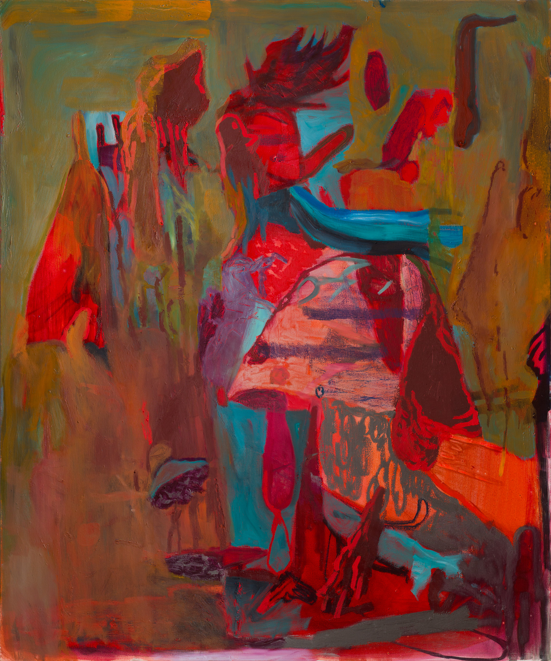 Florasta, 2024, huile sur toile, 120 x 100 cm