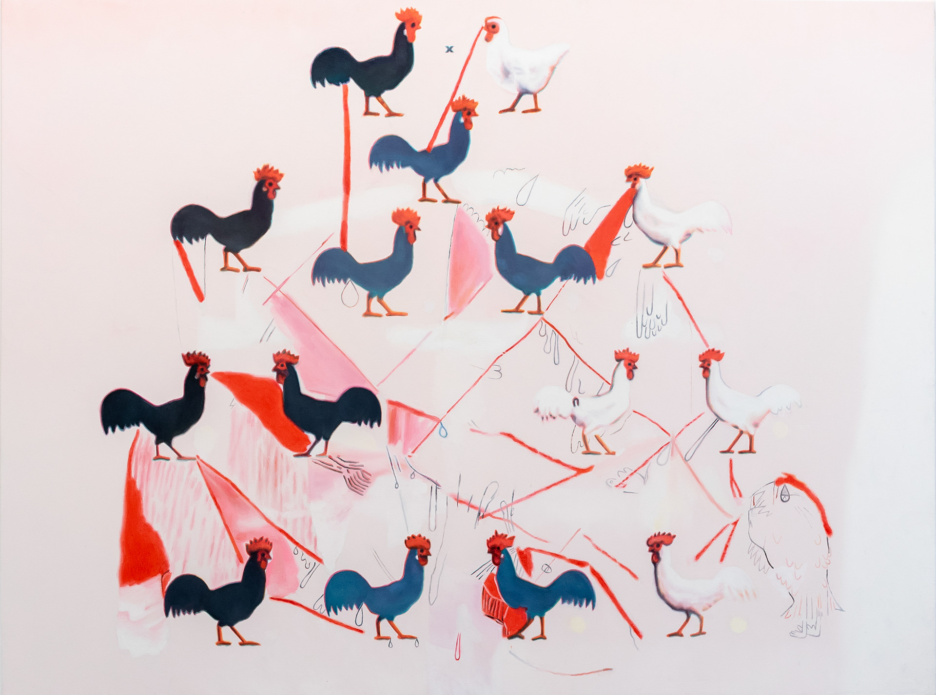 Sans titre, huile sur toile, 150 x 200 cm