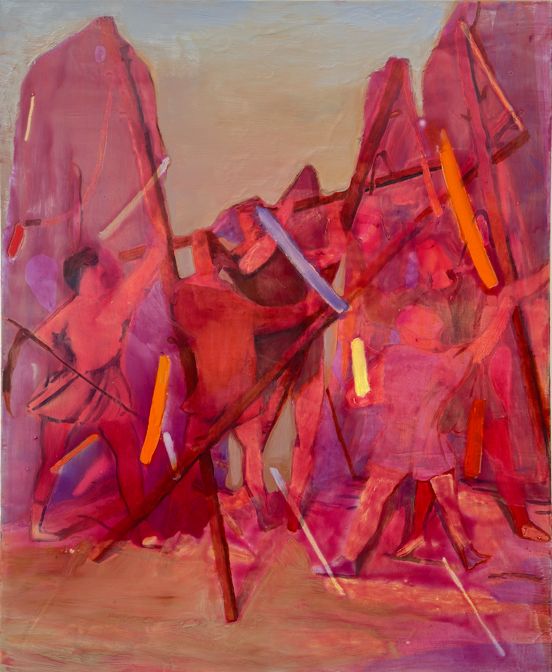 Sans titre, 2025, huile sur toile, 100 x 80 cm