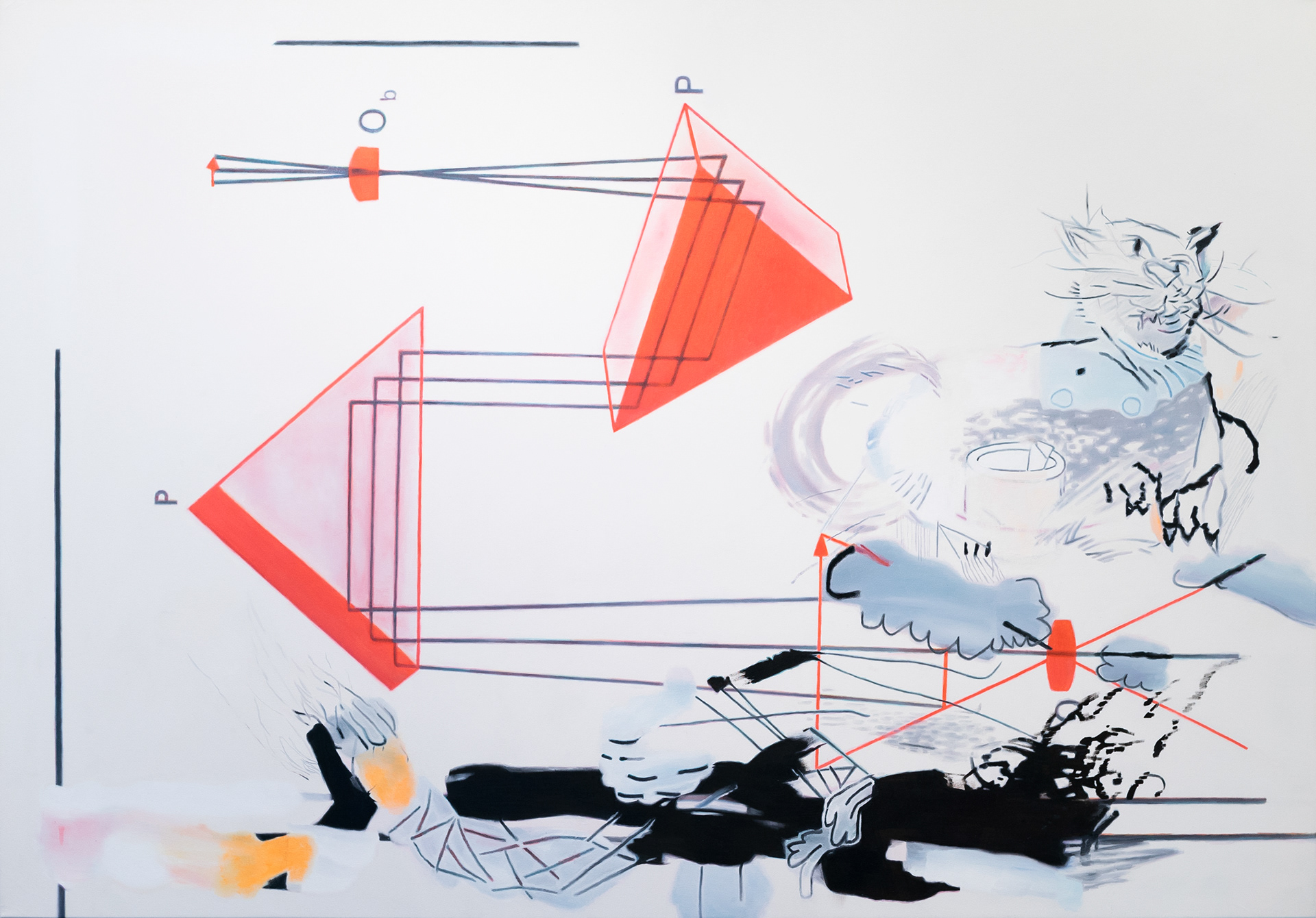 Sans titre, huile sur toile, 140 x 200 cm