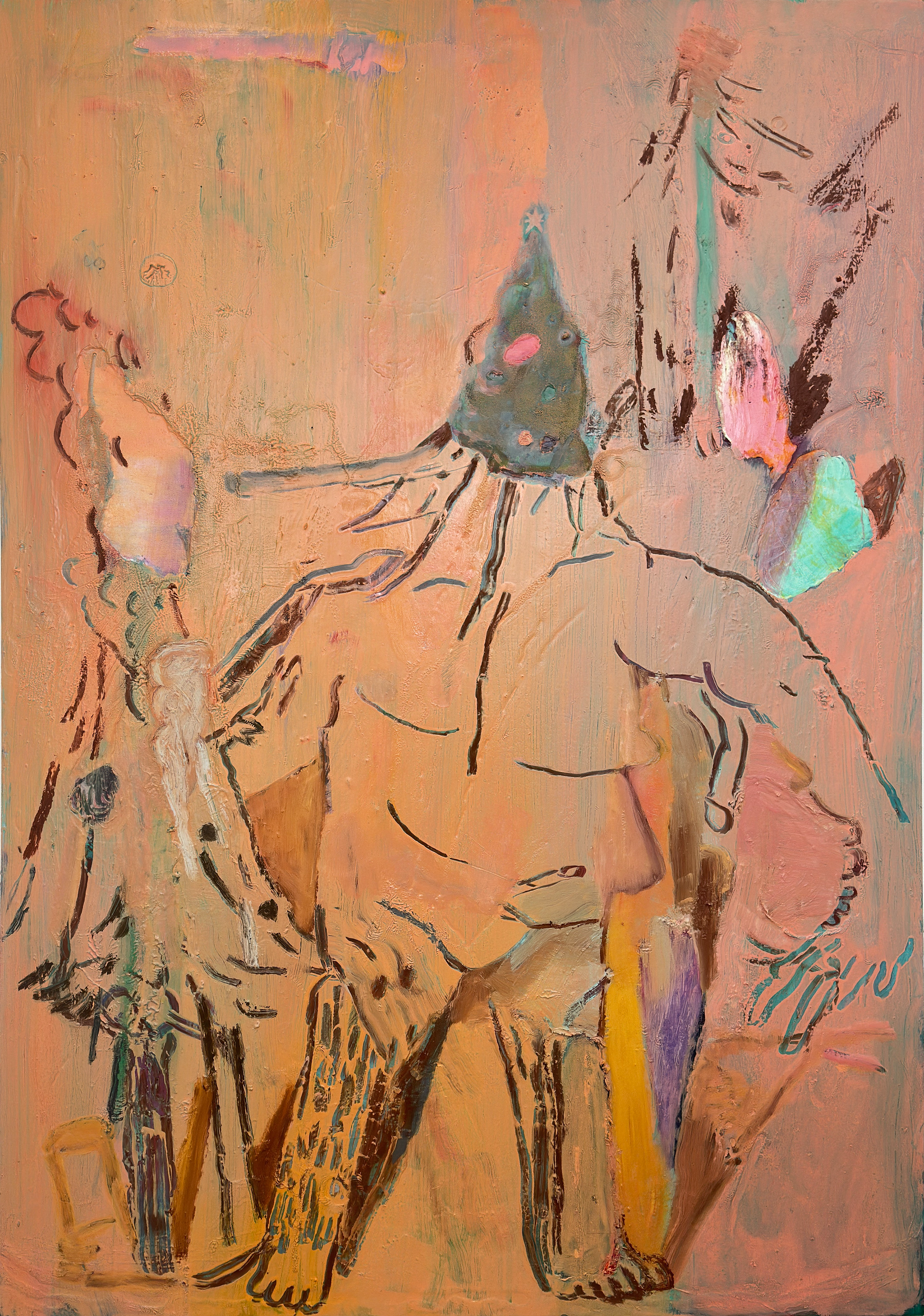 Sans titre, 2025, huile sur toile, 180 x 120 cm