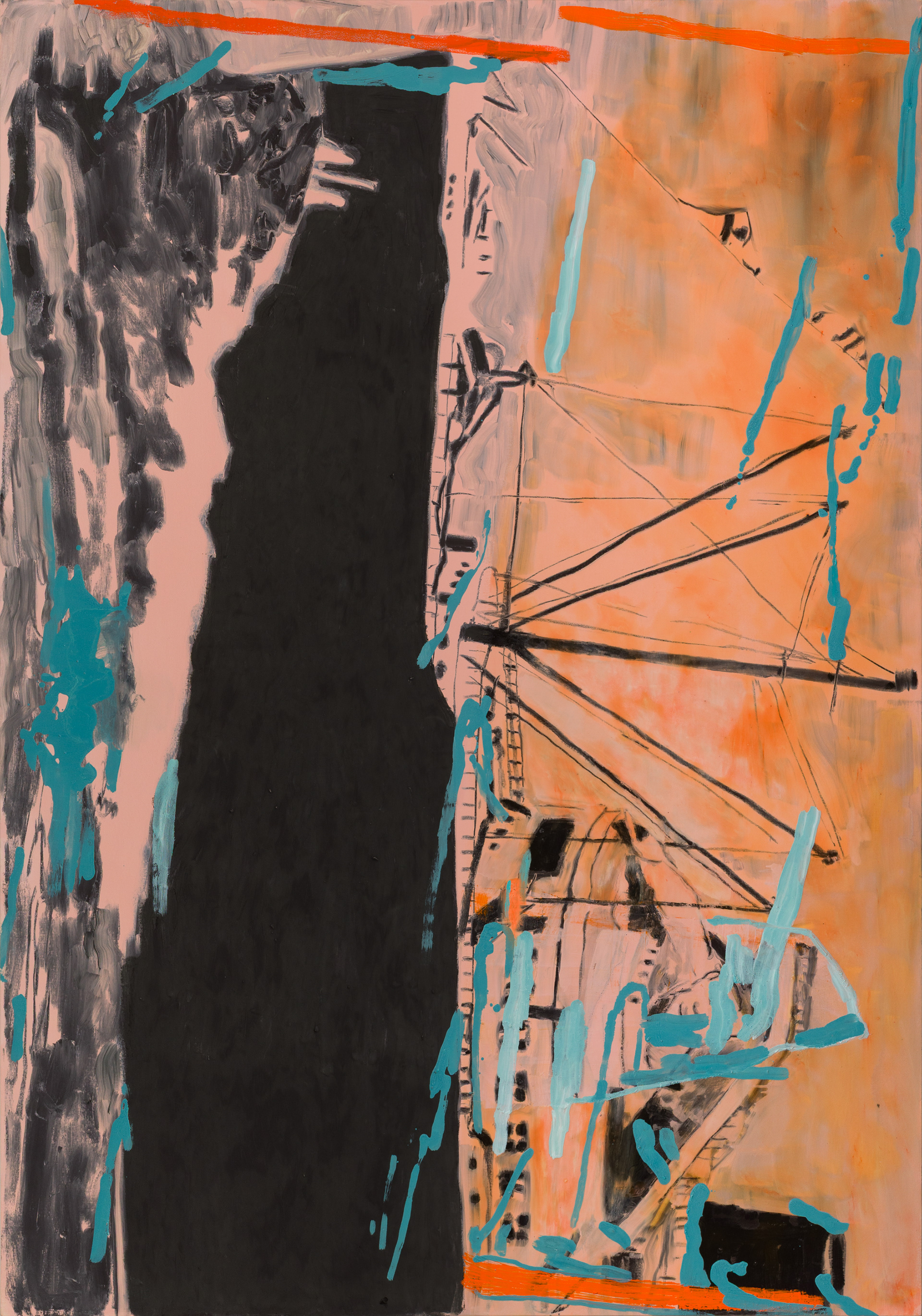 Barco, 2024, huile sur toile, 200 x 140 cm