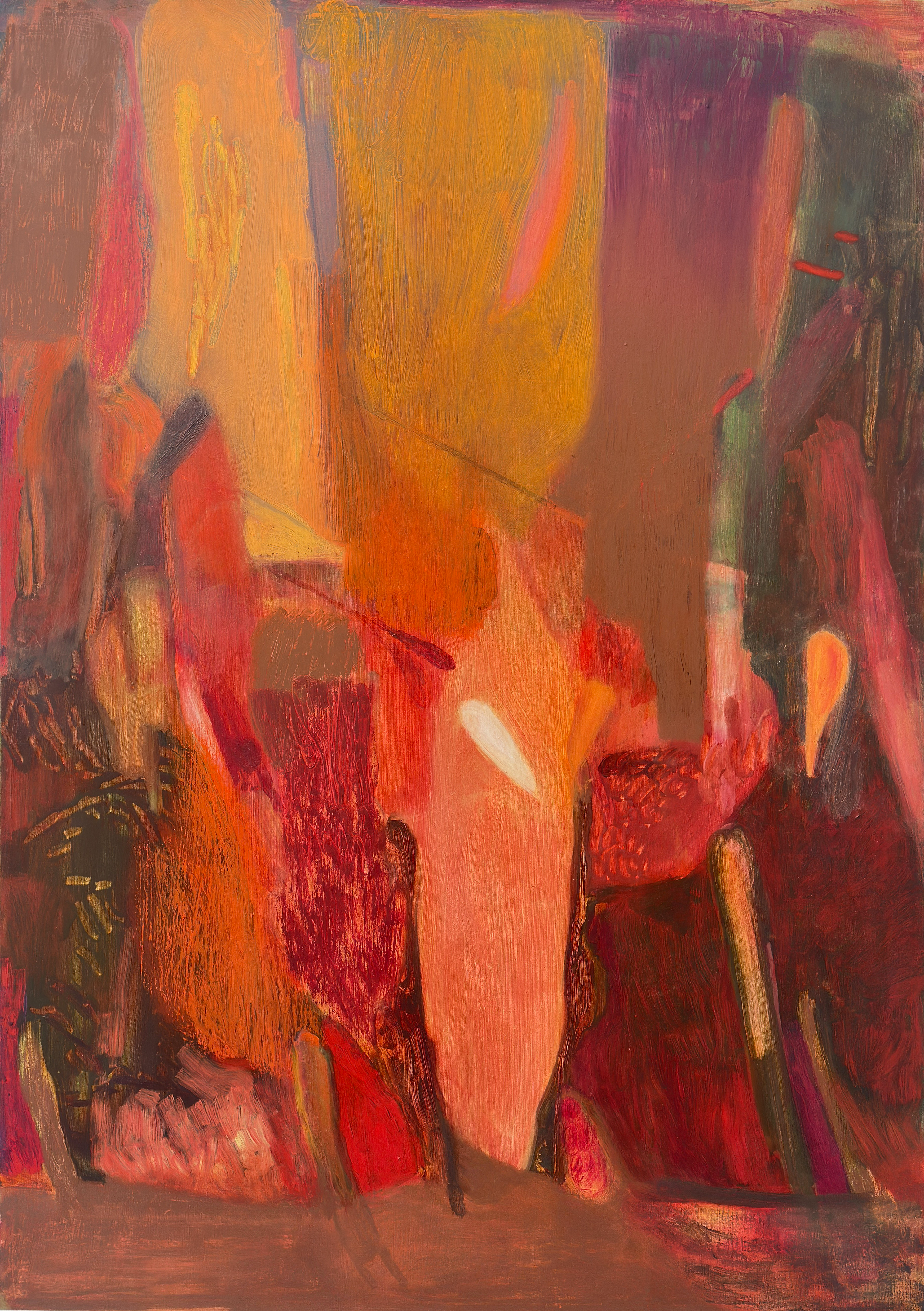 Sans titre, 2025, huile sur toile, 100 x 80 cm