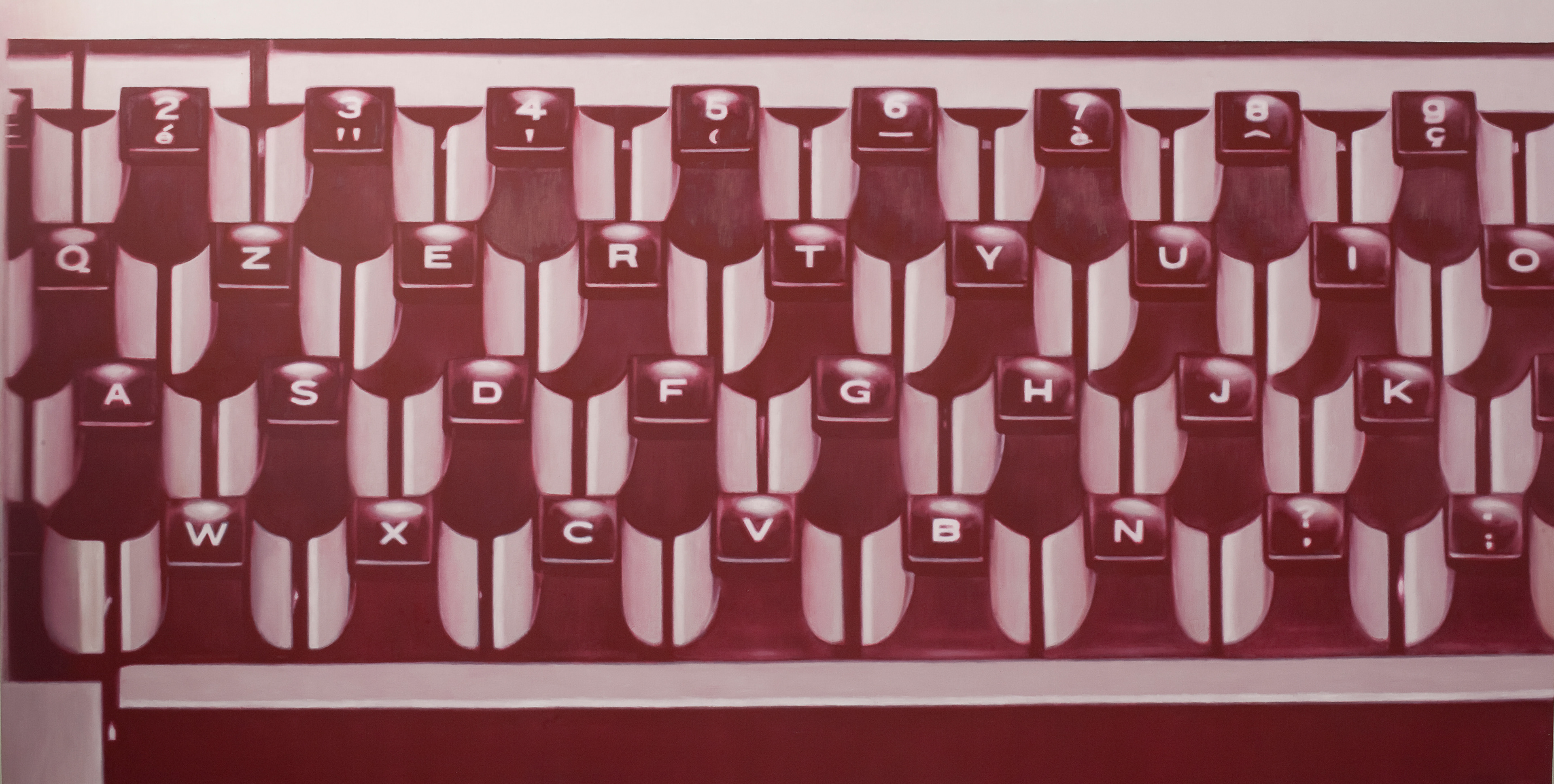 Sans titre, huile sur toile, 150 x 300 cm