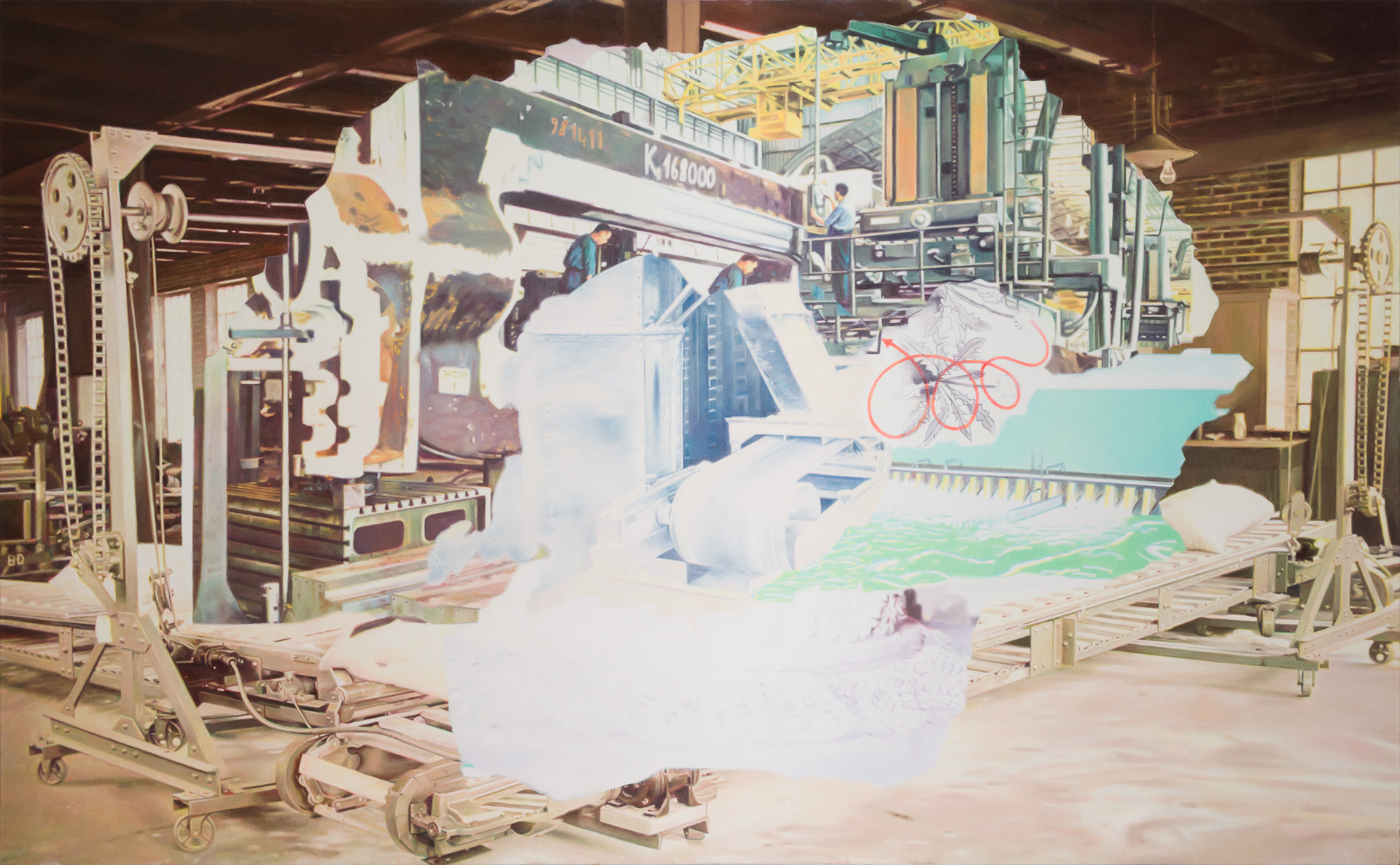 Esteira3b, 2020, huile sur toile, 170 x 265 cm