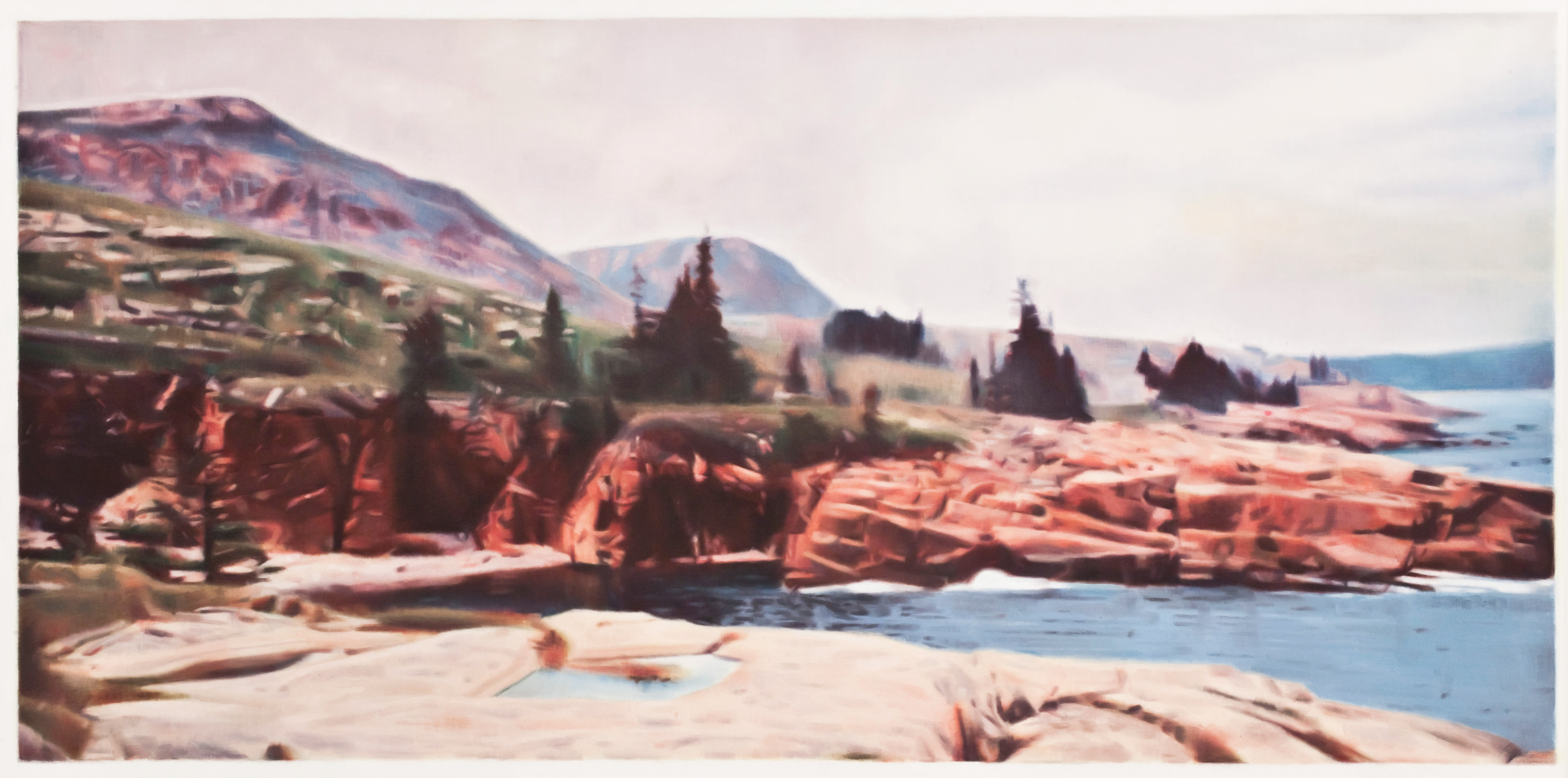 Sans titre, huile sur toile, 100 x 200 cm
