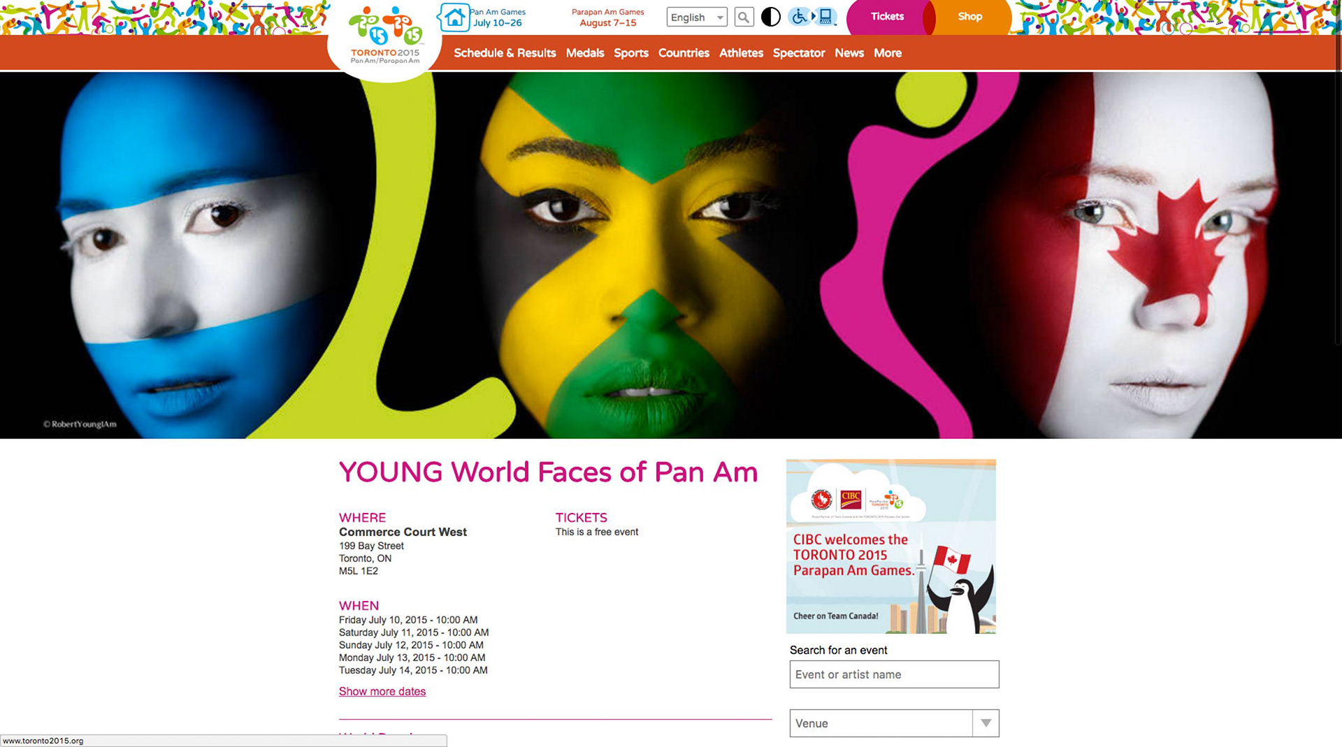 PAN AM GAMES WEBSITE