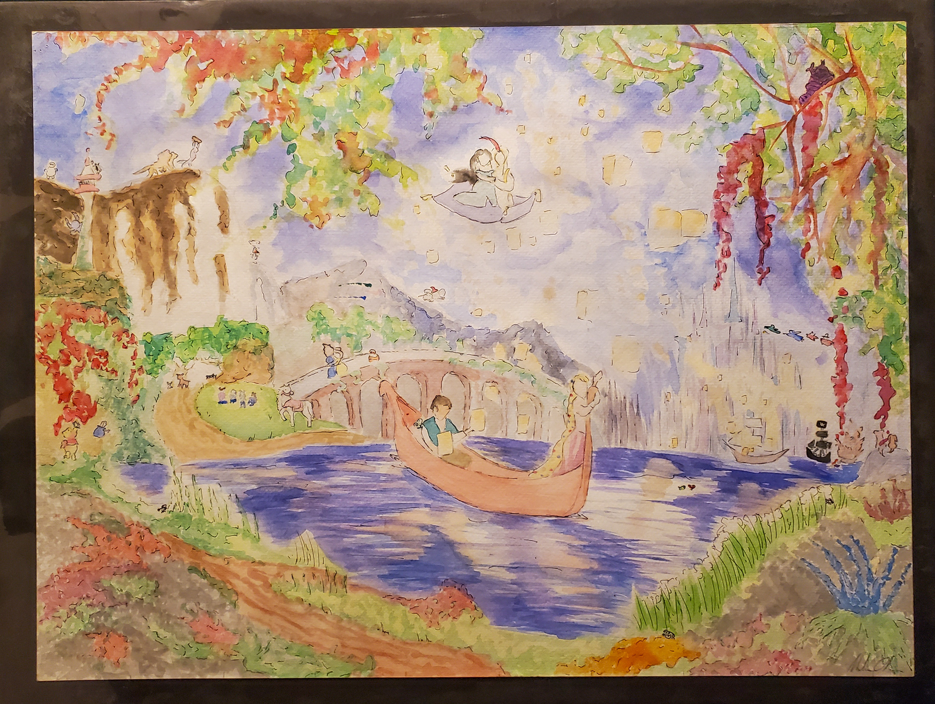 Thomas Kinkade inspired watercolor