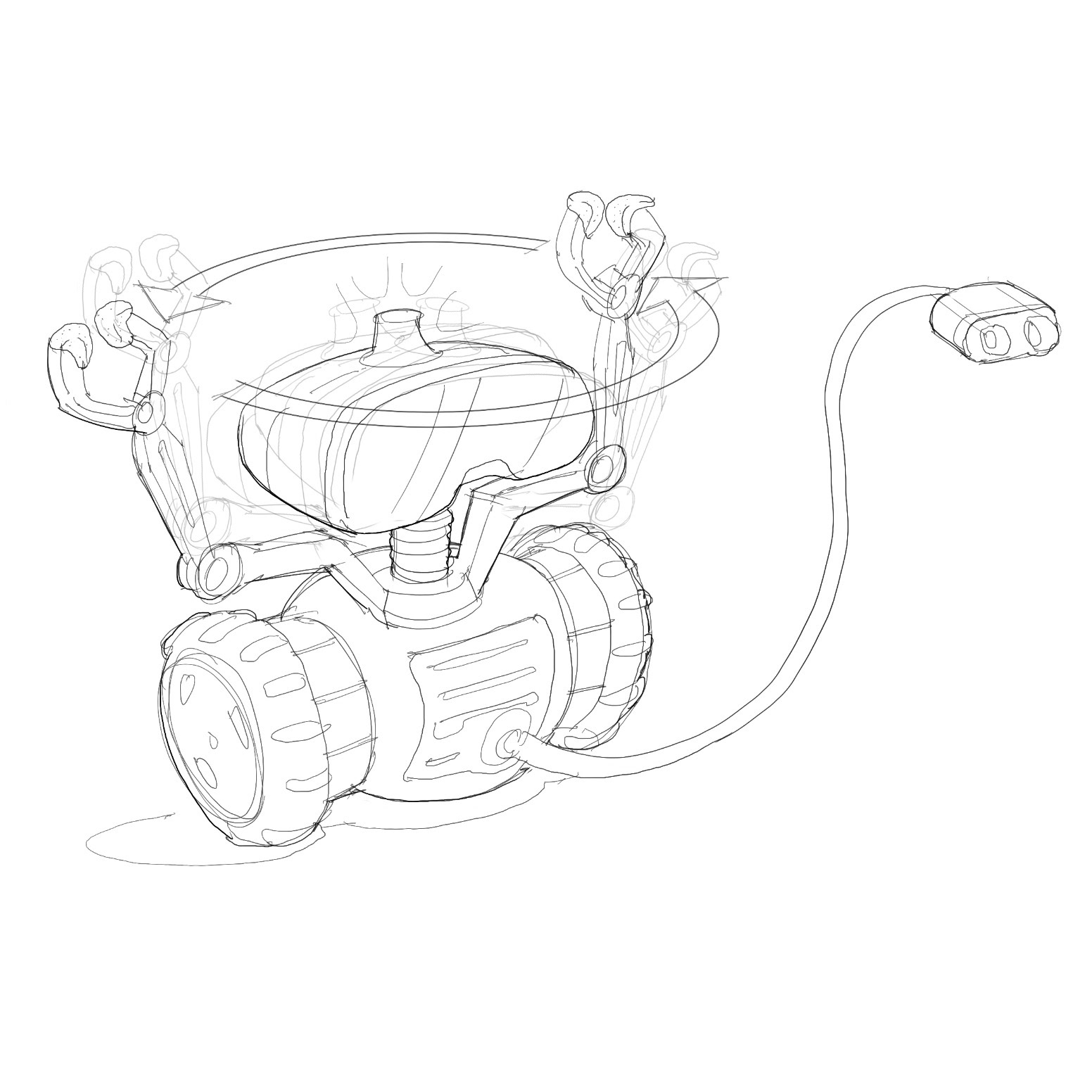 Sketch of a robot pull toy