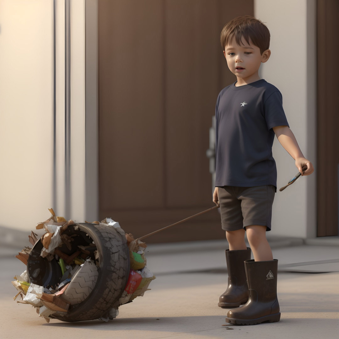 AI interpretation of the garbage ball toy
