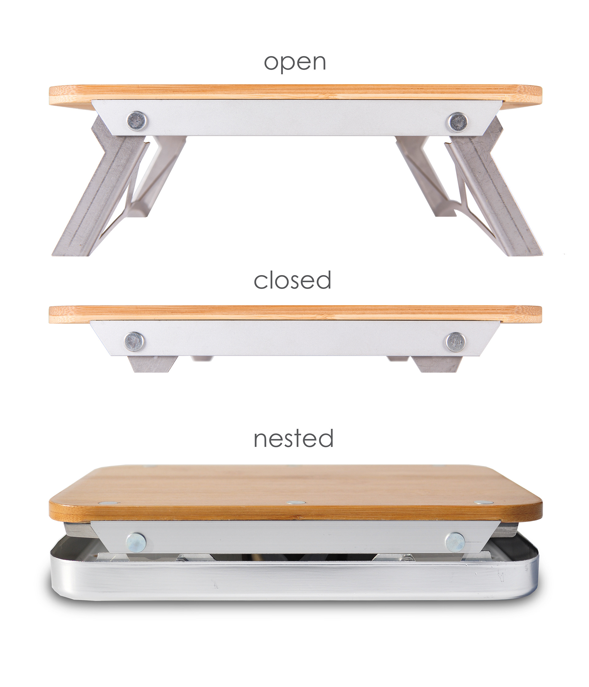 Multi-fuel Stove with nesting Prep Surface