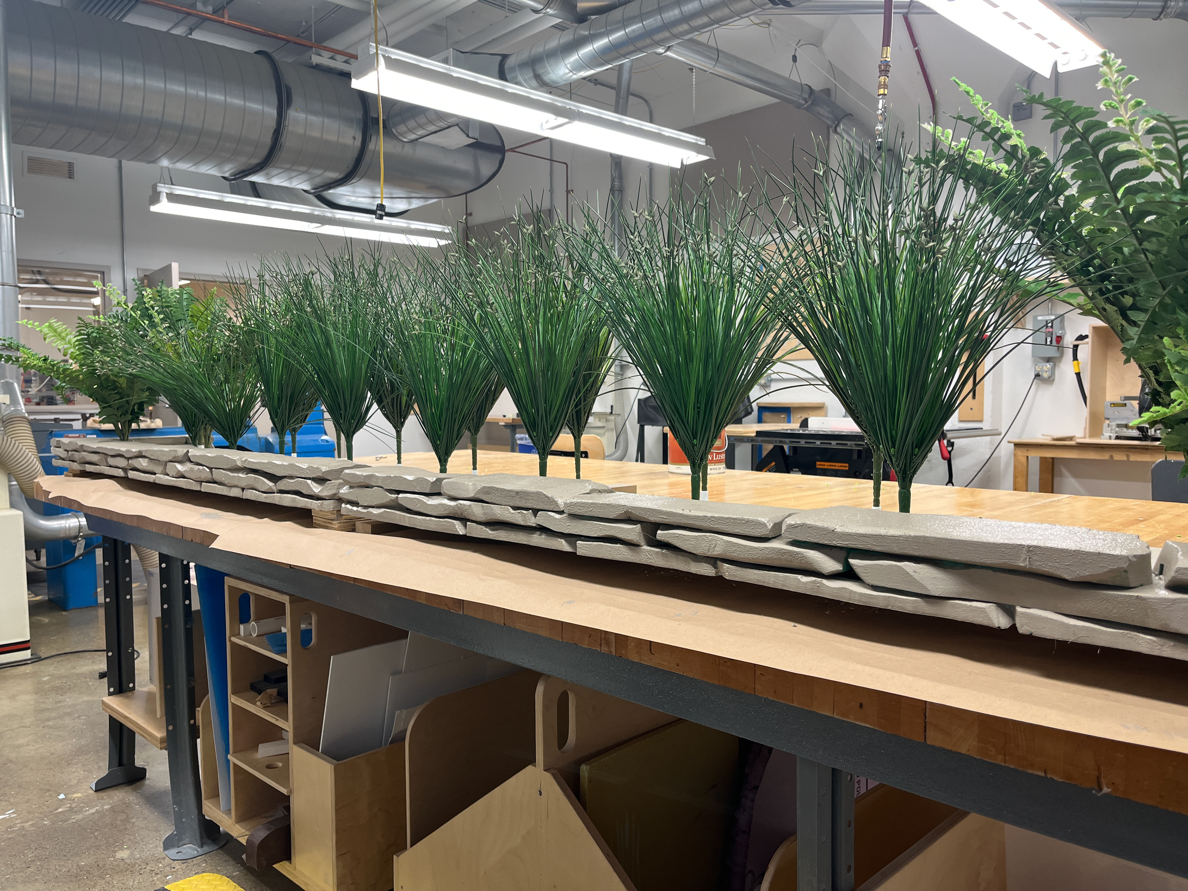 The first coat of paint.