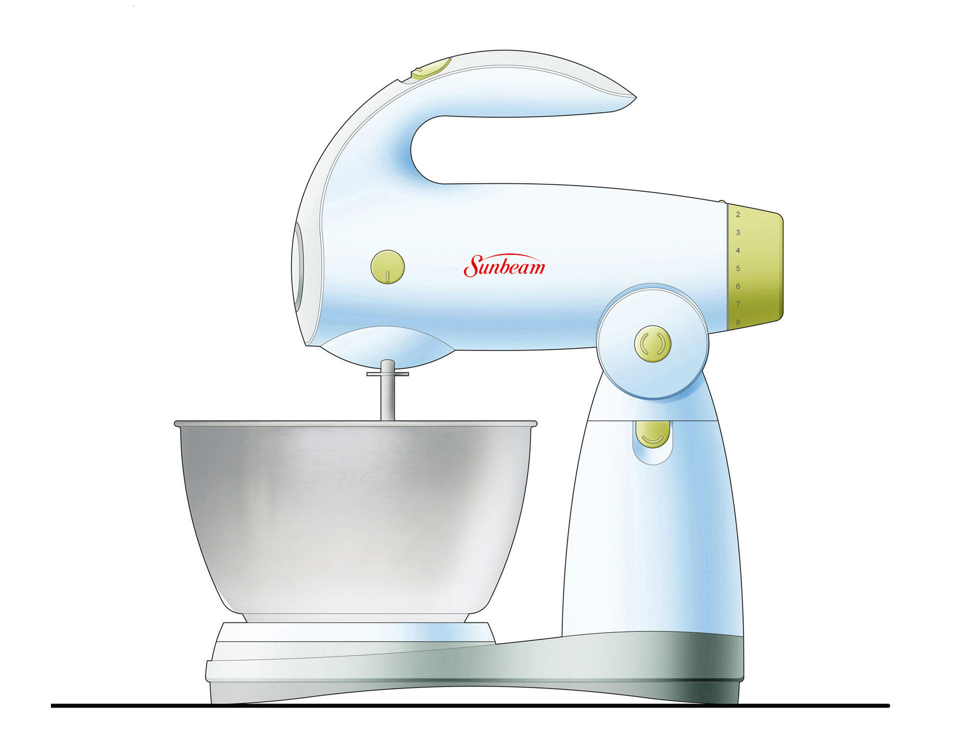 Detail of stand mixer.