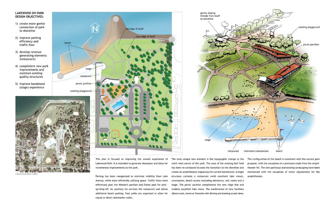 Lakewood (OH) Park Redesign Concept, 2006.